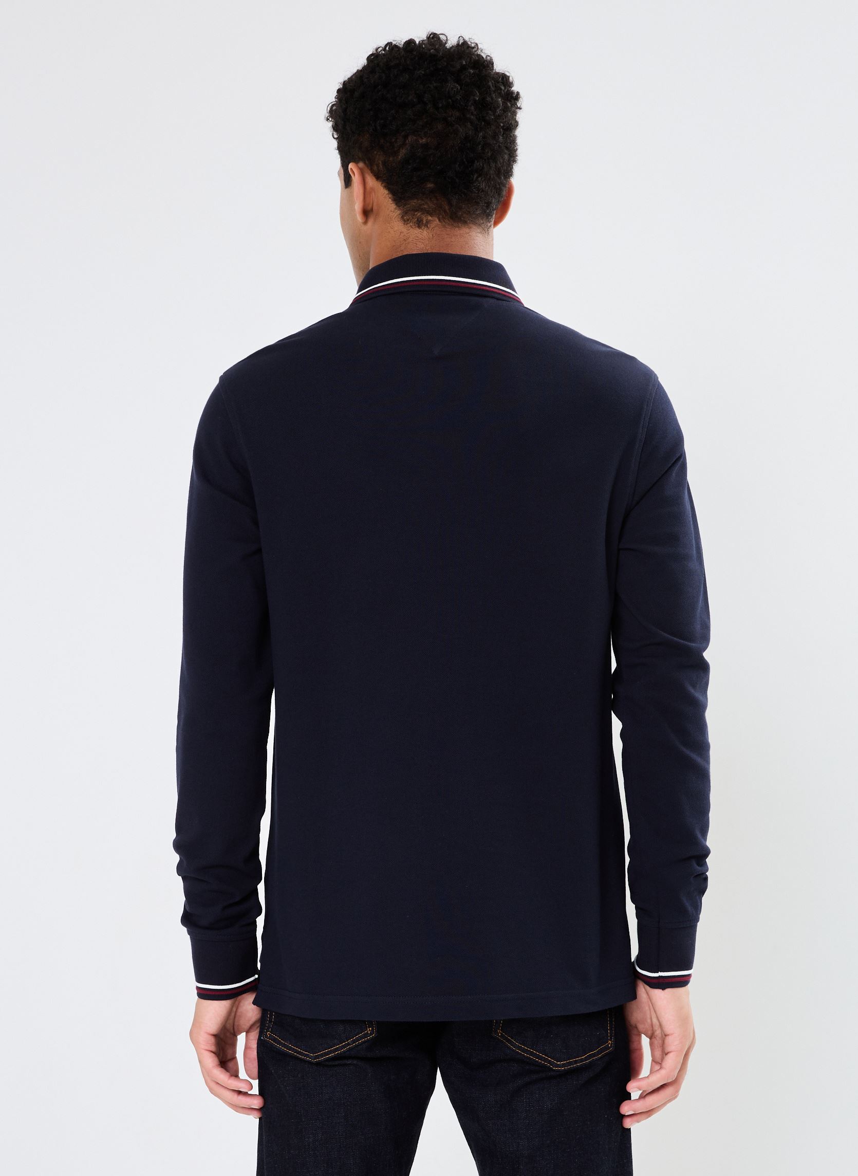 Polos L/S Tipped Slim Fit MW0MW33191 homme bleu Tommy Hilfiger Polos L/S Tipped Slim Fit MW0MW33191 homme bleu NAVY BLUE
