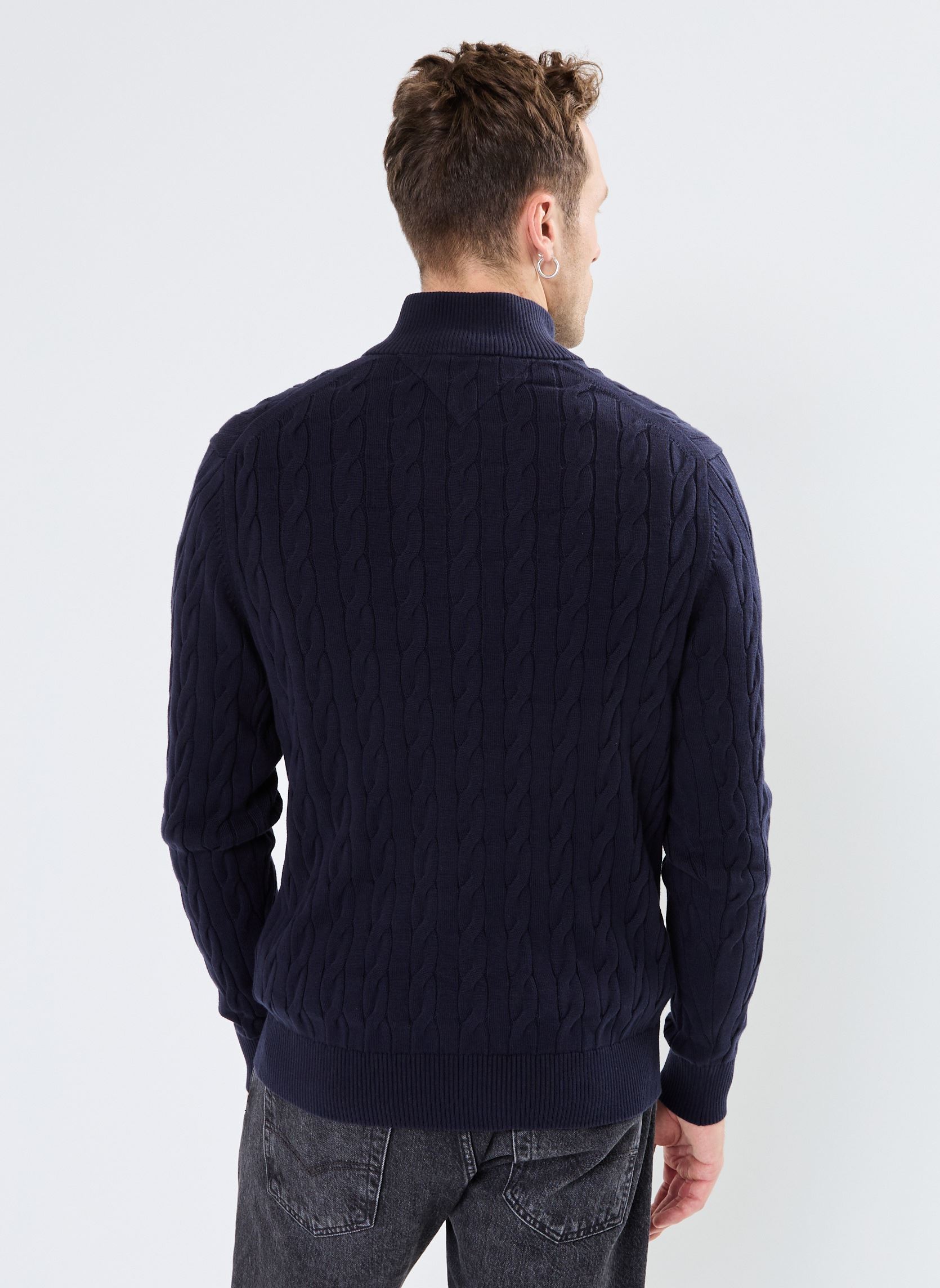 Pulls Classic Cotton Cable MW0MW36532 homme bleu Tommy Hilfiger Pulls Classic Cotton Cable MW0MW36532 homme bleu NAVY BLUE