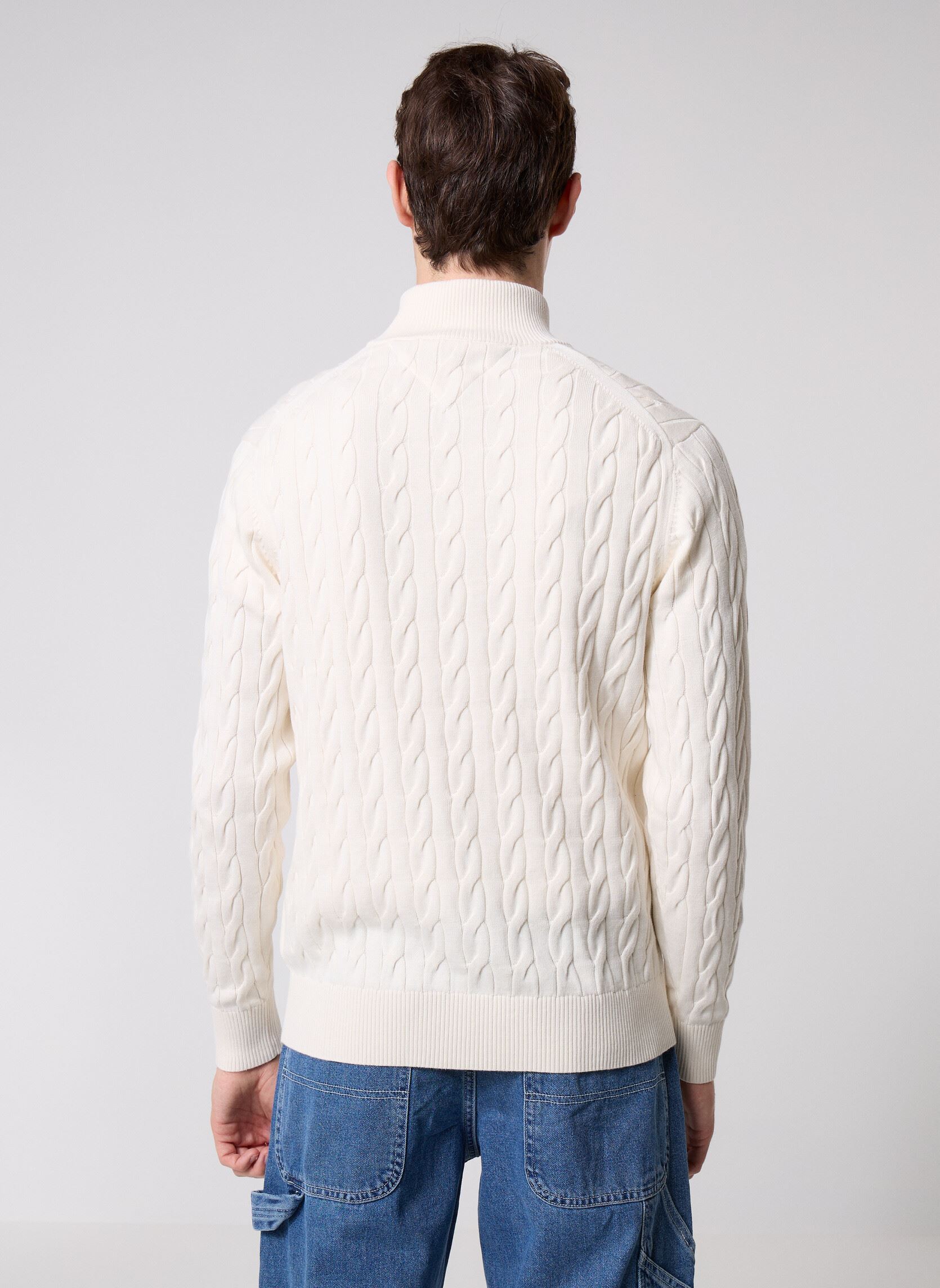 Pulls Classic Cotton Cable MW0MW36532 homme beige Tommy Hilfiger Pulls Classic Cotton Cable MW0MW36532 homme beige IVORY PETAL