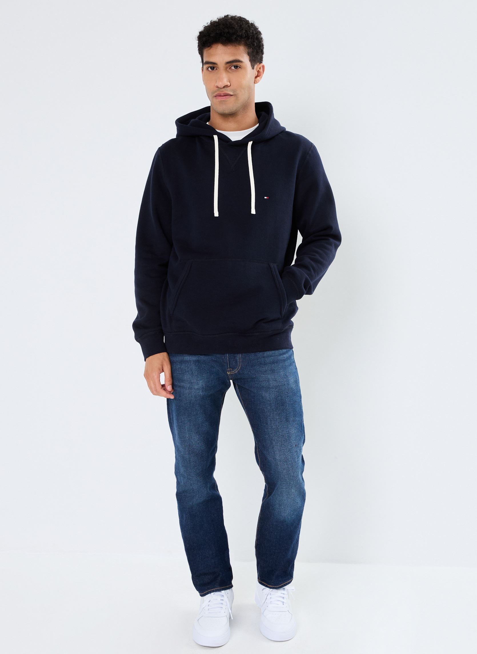 Felpe con cappuccio Essential Fleece Hoo MW0MW37230 uomo blu Tommy Hilfiger Felpe con cappuccio Essential Fleece Hoo MW0MW37230 uomo blu DESERT SKY