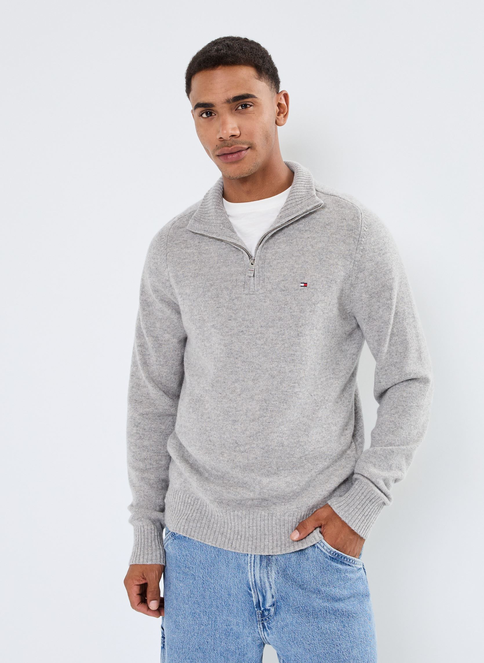 Pull droit en laine col camionneur - vue 3