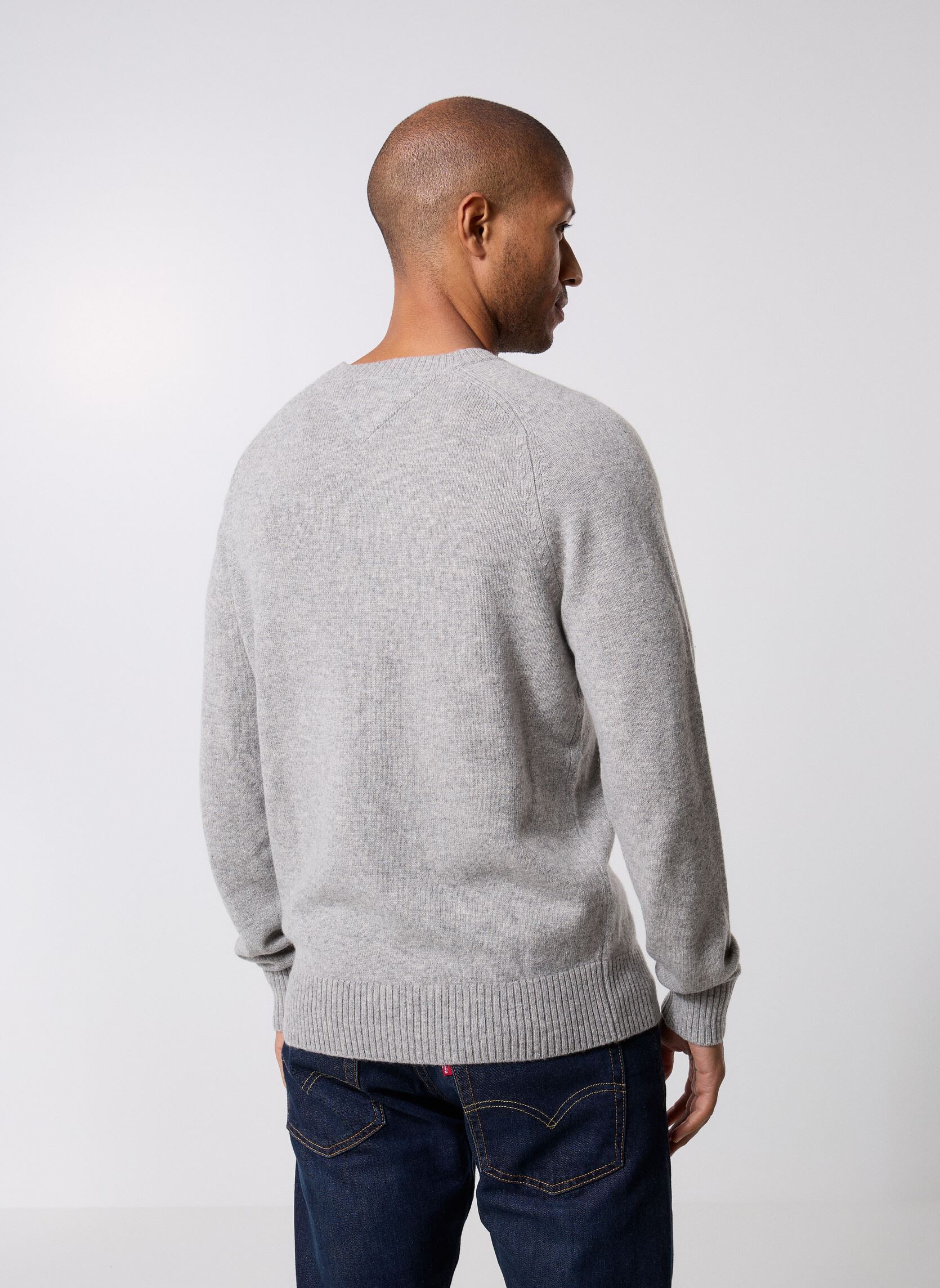 Pullover Lambswool Crew Neck MW0MW36535 herren grau Tommy Hilfiger Pullover Lambswool Crew Neck MW0MW36535 herren grau GREY