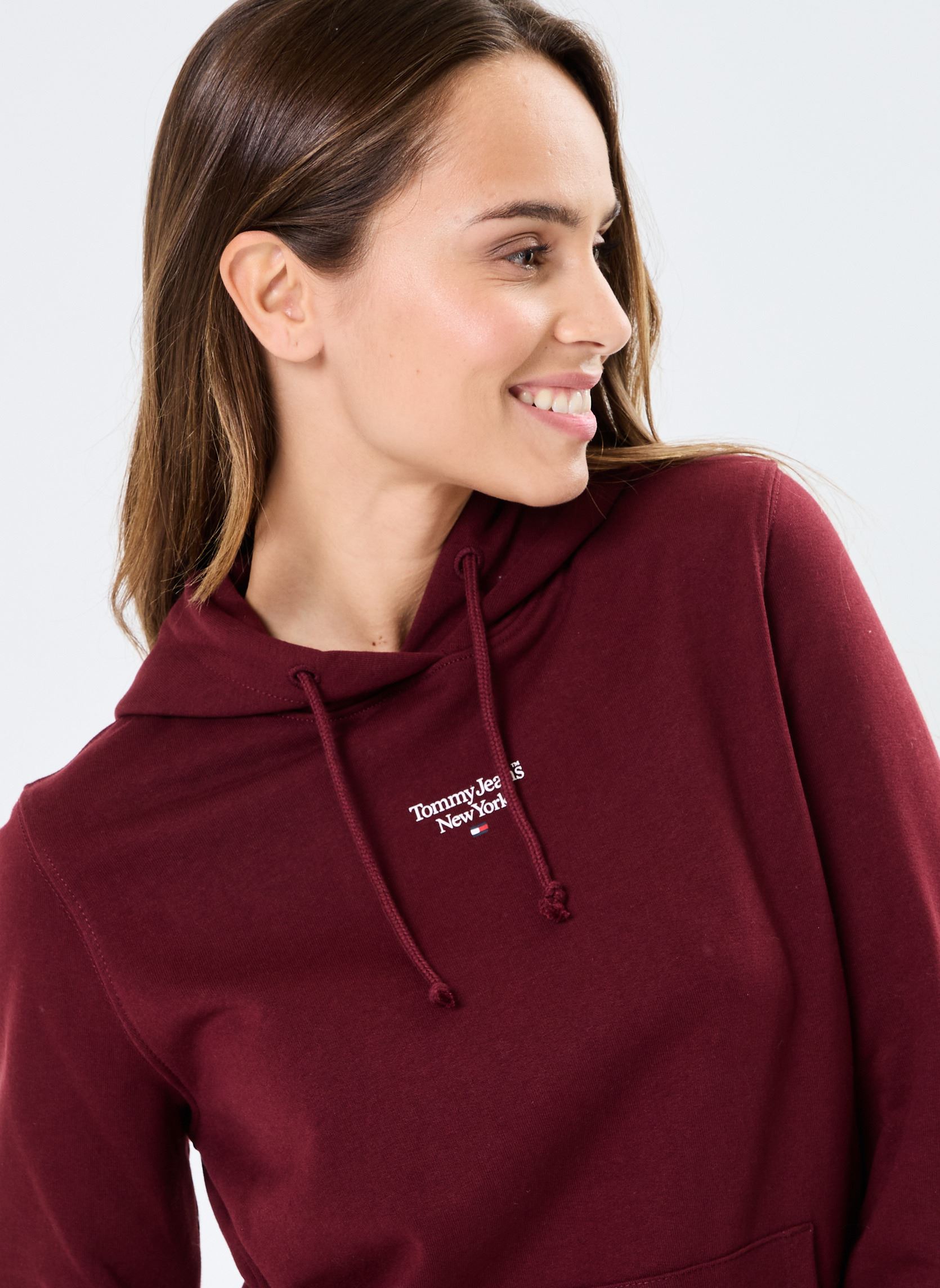 Hoodies Tjw Essential Logo 2 DW0DW19712 dames bordeaux Tommy Jeans Hoodies Tjw Essential Logo 2 DW0DW19712 dames bordeaux PURPLE