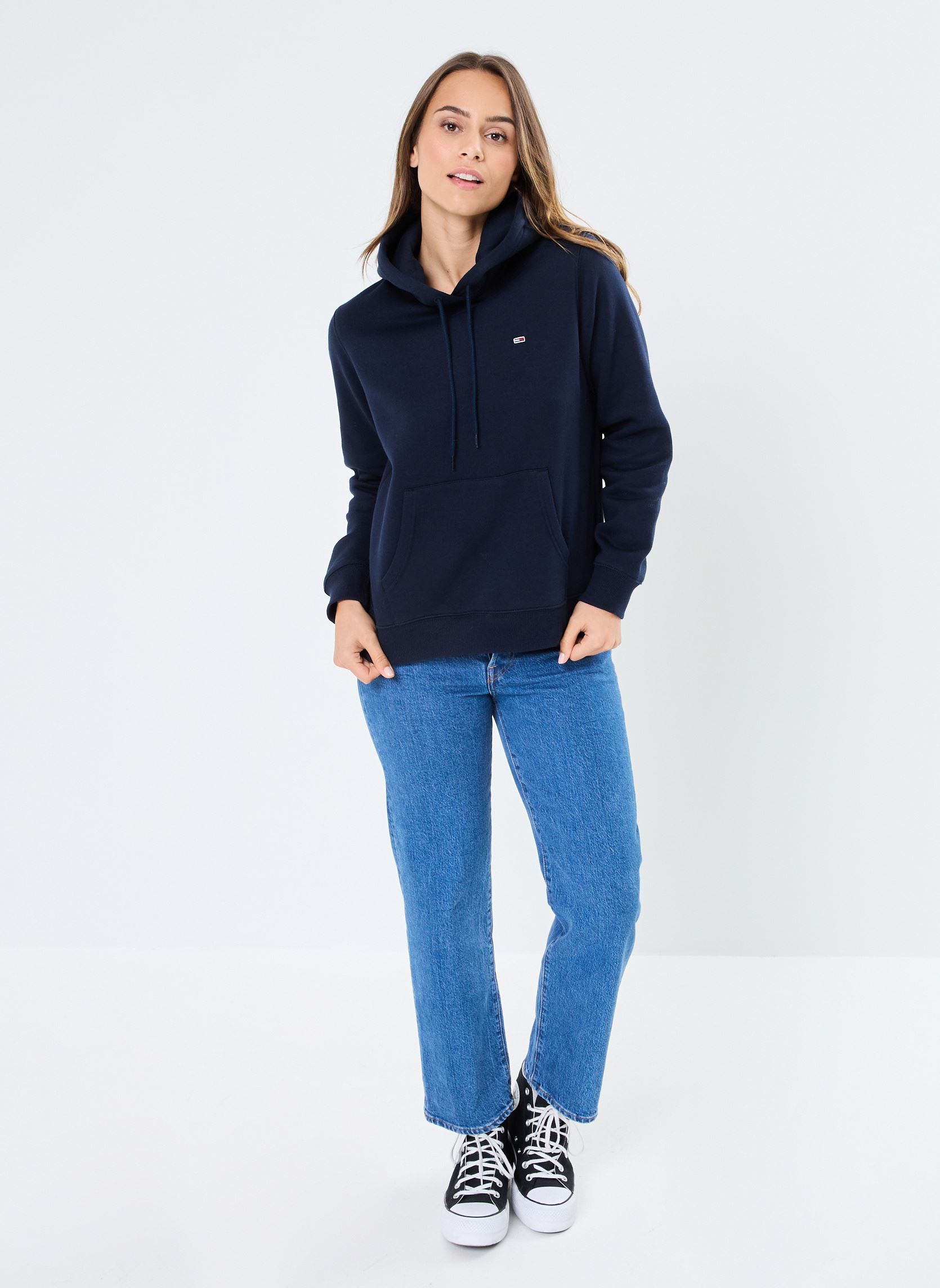 Sweats à capuche Tjw Reg S Flag Hoodi DW0DW19958 femme bleu Tommy Jeans Sweats à capuche Tjw Reg S Flag Hoodi DW0DW19958 femme bleu DARK NIGHT NAVY