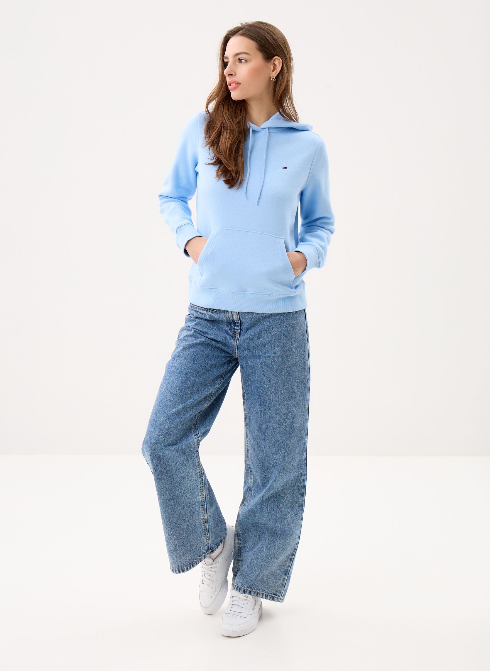 Sweats à capuche Tjw Reg S Flag Hoodi DW0DW19958 femme bleu Tommy Jeans Sweats à capuche Tjw Reg S Flag Hoodi DW0DW19958 femme bleu LIGHT POWDERY BLUE