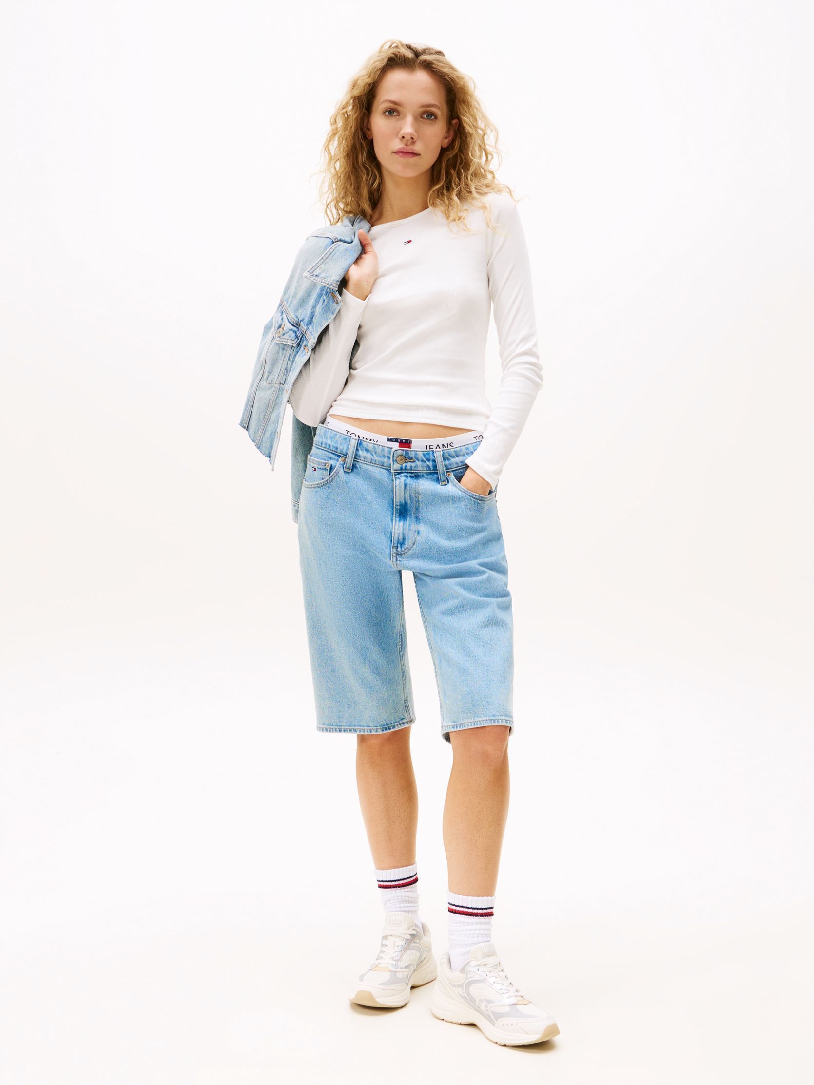 Camisetas de manga larga Tjw Slim Essential R DW0DW17387 mujer blanco Tommy Jeans Camisetas de manga larga Tjw Slim Essential R DW0DW17387 mujer blanco ECRU
