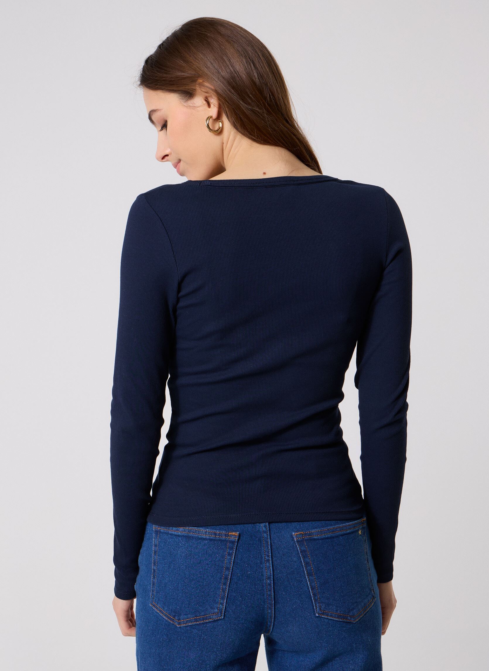 Tee-shirts manches longues Tjw Slim Essential R DW0DW17990 femme bleu Tommy Jeans Tee-shirts manches longues Tjw Slim Essential R DW0DW17990 femme bleu BLUE