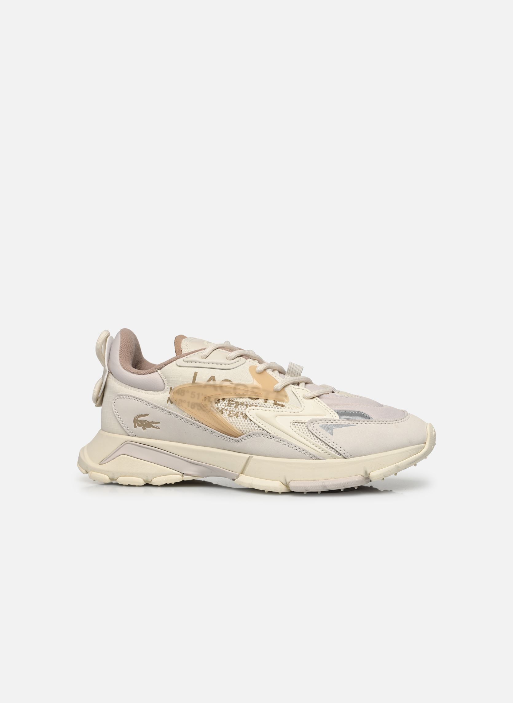 Hardloopschoenen L003 NEO TECH M heren beige Lacoste Hardloopschoenen L003 NEO TECH M heren beige Off Wht/Lt Brw