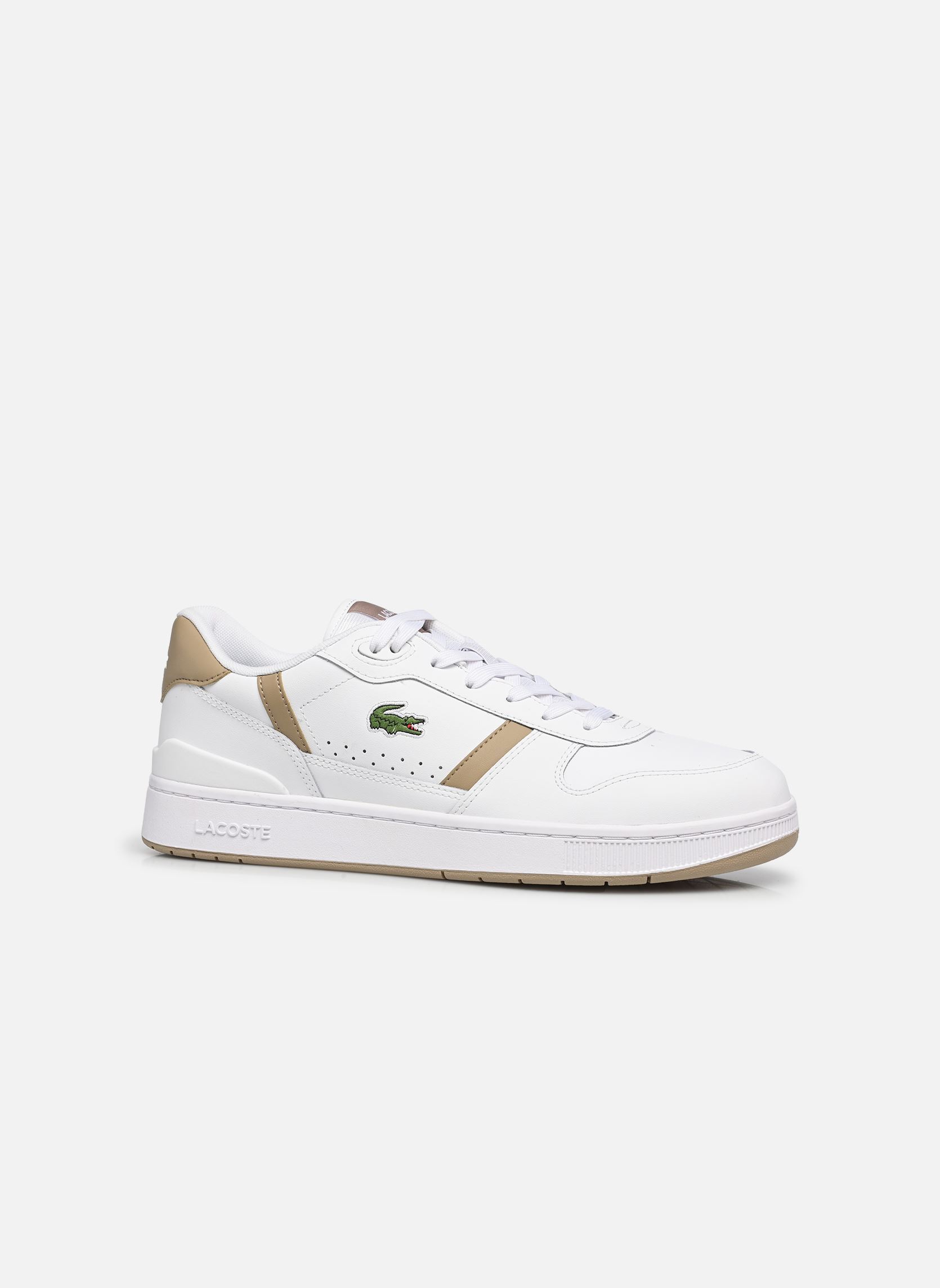 Lage sneakers T-CLIP M heren wit Lacoste Lage sneakers T-CLIP M heren wit WHT/LT BRW