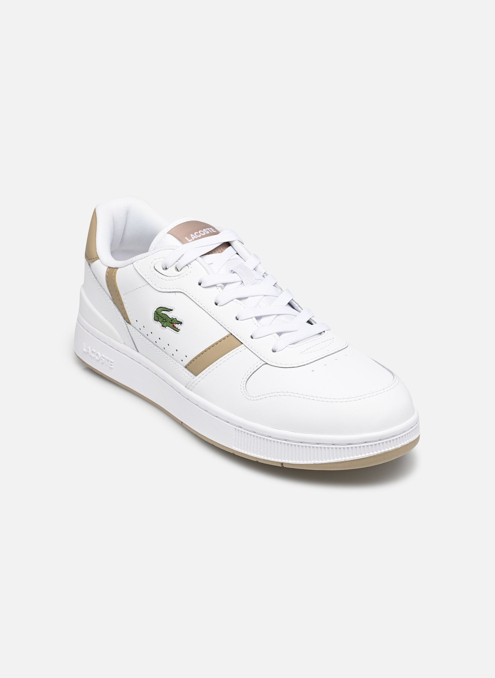 Lage sneakers T-CLIP M heren wit Lacoste Lage sneakers T-CLIP M heren wit WHT/LT BRW