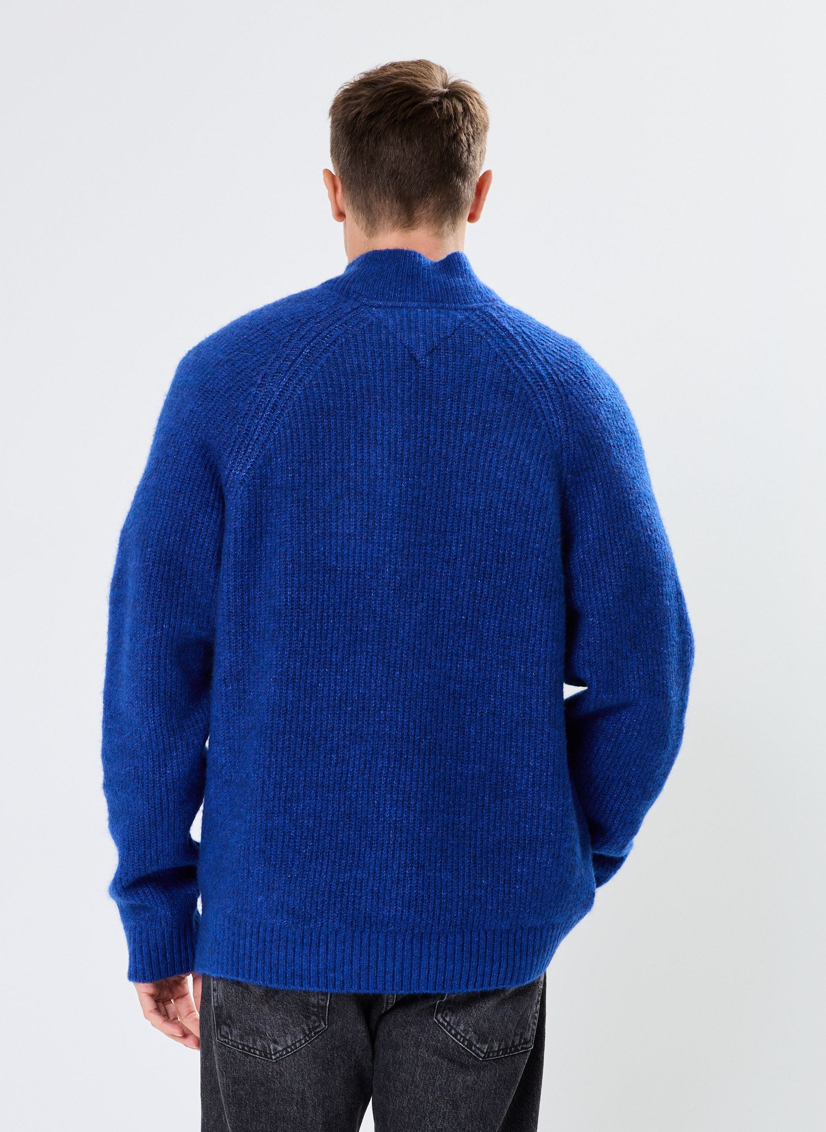 Pulls Tjm Reg 1/4 Zip Ragl DM0DM19437 homme bleu Tommy Jeans Pulls Tjm Reg 1/4 Zip Ragl DM0DM19437 homme bleu BLUE