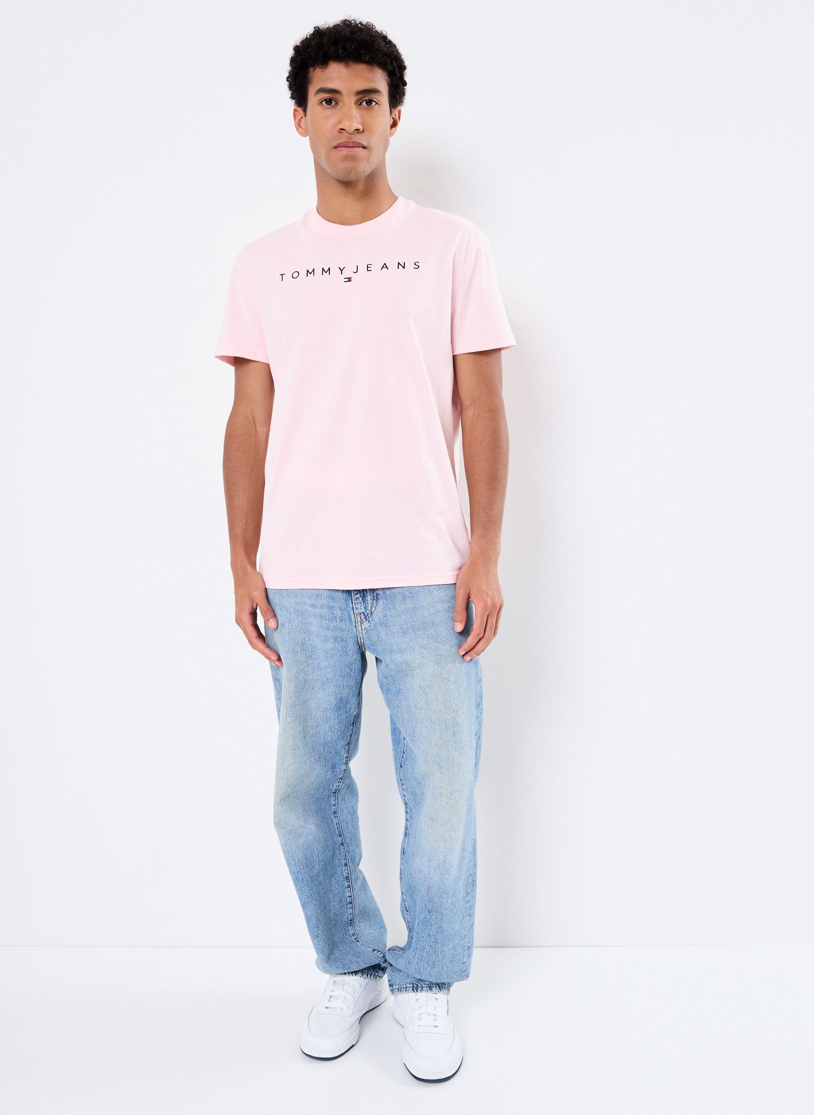 Kurzarm-T-Shirts Tjm Reg Linear Logo DM0DM20744 herren rosa Tommy Jeans Kurzarm-T-Shirts Tjm Reg Linear Logo DM0DM20744 herren rosa PRECIOUS PINK