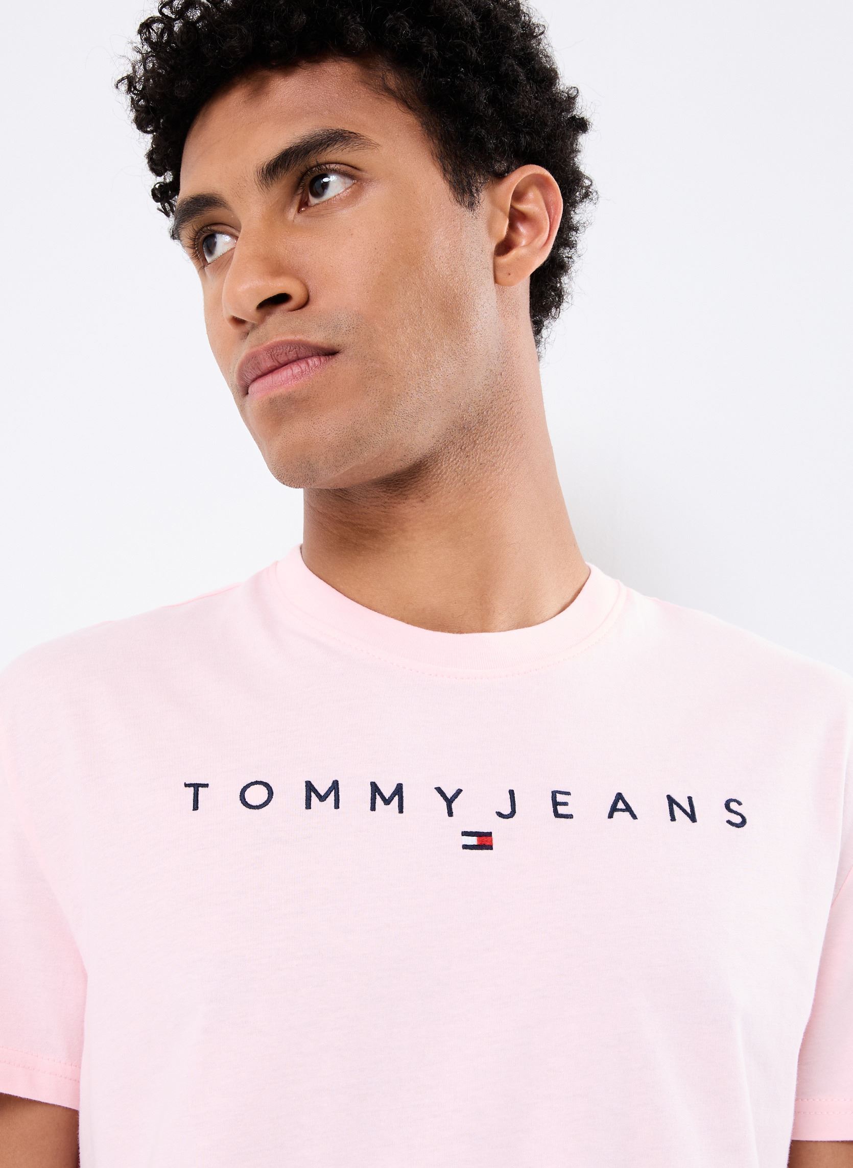 Kurzarm-T-Shirts Tjm Reg Linear Logo DM0DM20744 herren rosa Tommy Jeans Kurzarm-T-Shirts Tjm Reg Linear Logo DM0DM20744 herren rosa PRECIOUS PINK