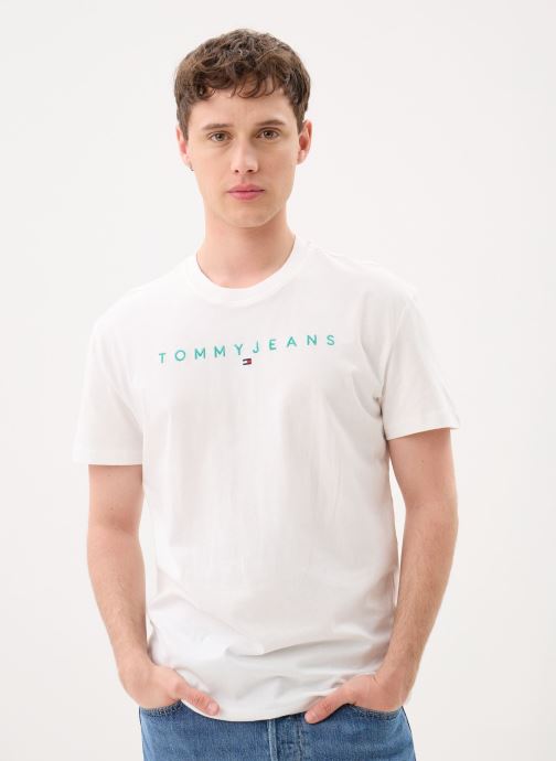 Tommy Jeans T-shirts met korte mouwen Tjm Reg Linear Logo DM0DM20744 heren wit