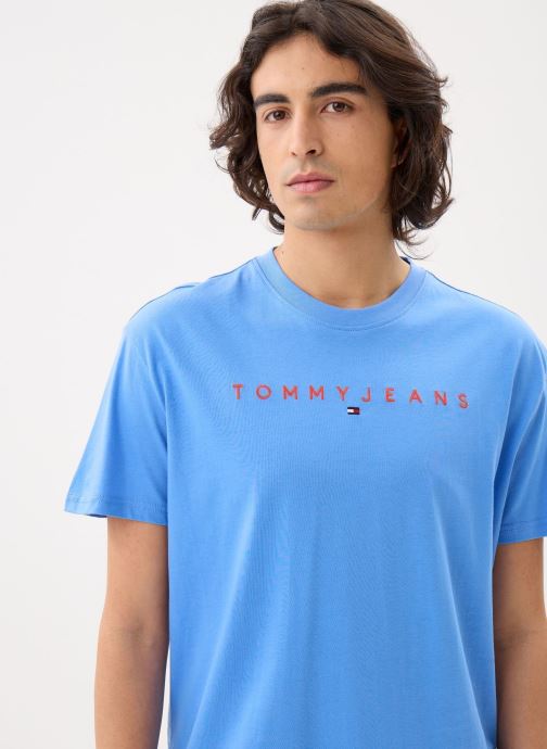 Tommy Jeans T-shirts met korte mouwen Tjm Reg Linear Logo DM0DM20744 heren blauw