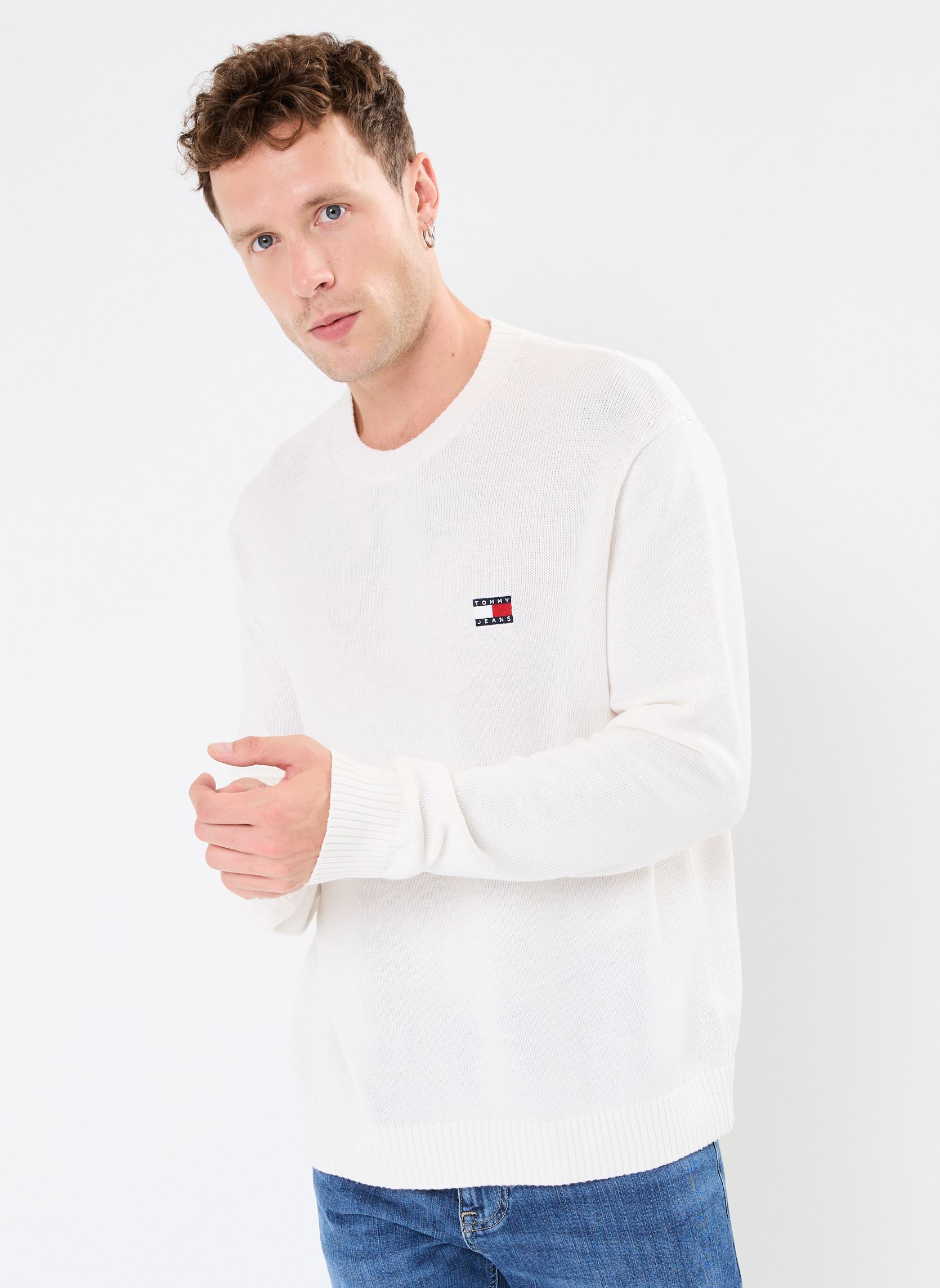 Vêtements Tommy Jeans Tjm Reg Badge Sweate DM0DM20706 pour Accessoires - vue 2