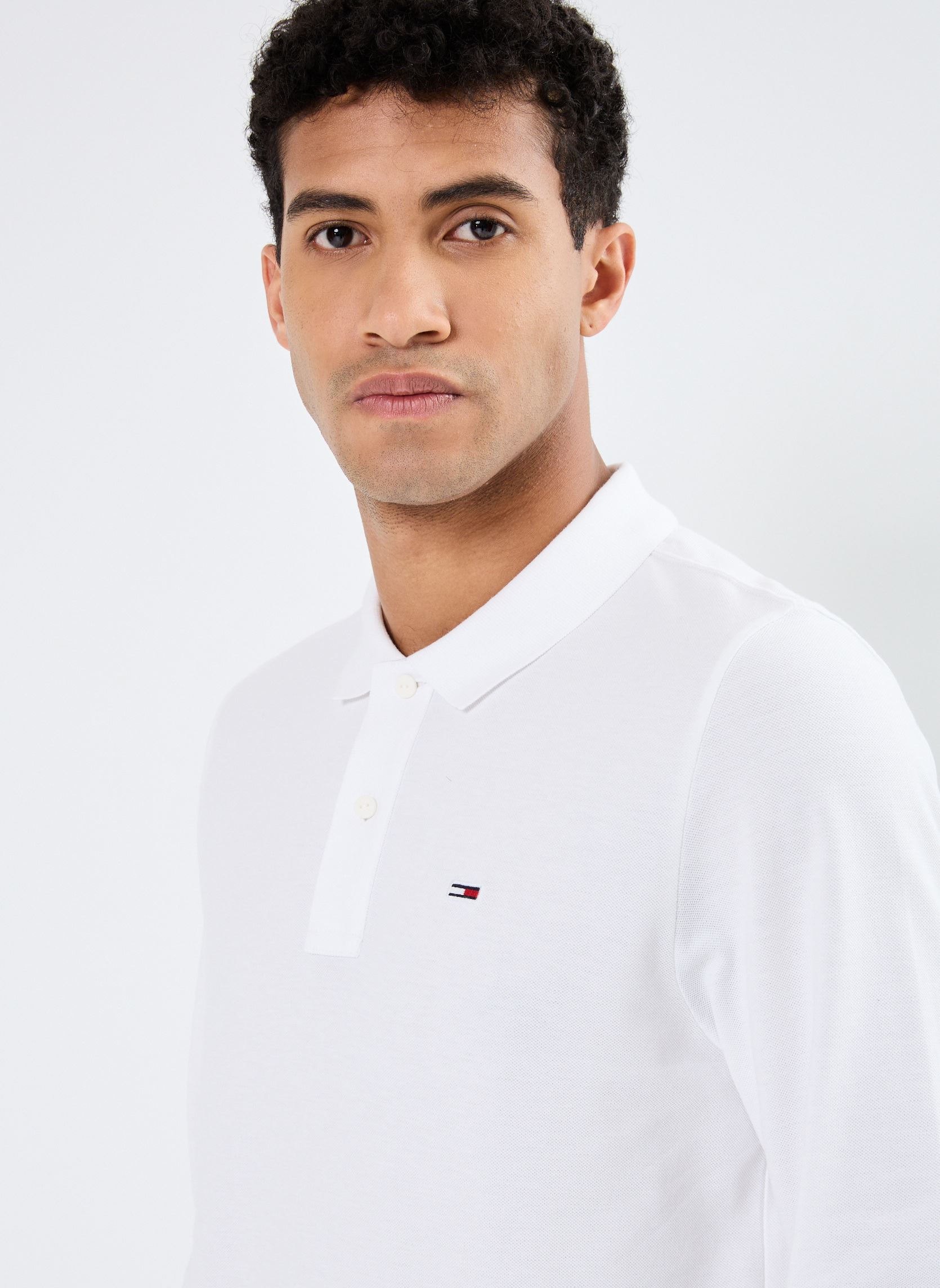 Polos manches courtes Tjm Slim Placket Ls DM0DM18309 homme blanc Tommy Jeans Polos manches courtes Tjm Slim Placket Ls DM0DM18309 homme blanc WHITE