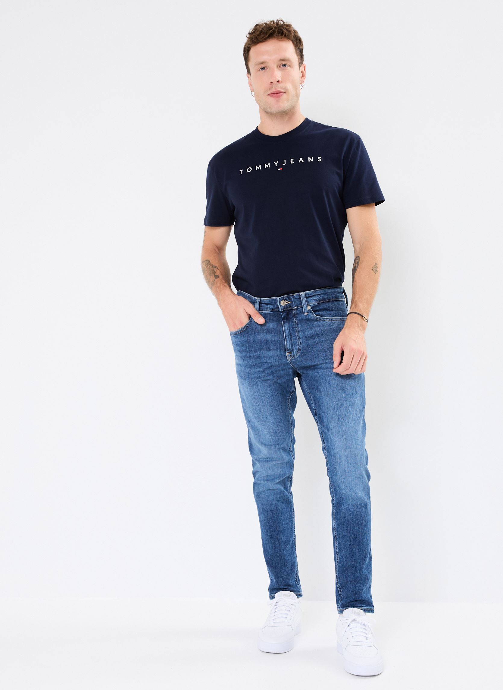 Jeans Austin Slim Tprd Dh0 DM0DM21053 heren blauw Tommy Jeans Jeans Austin Slim Tprd Dh0 DM0DM21053 heren blauw DENIM MEDIUM