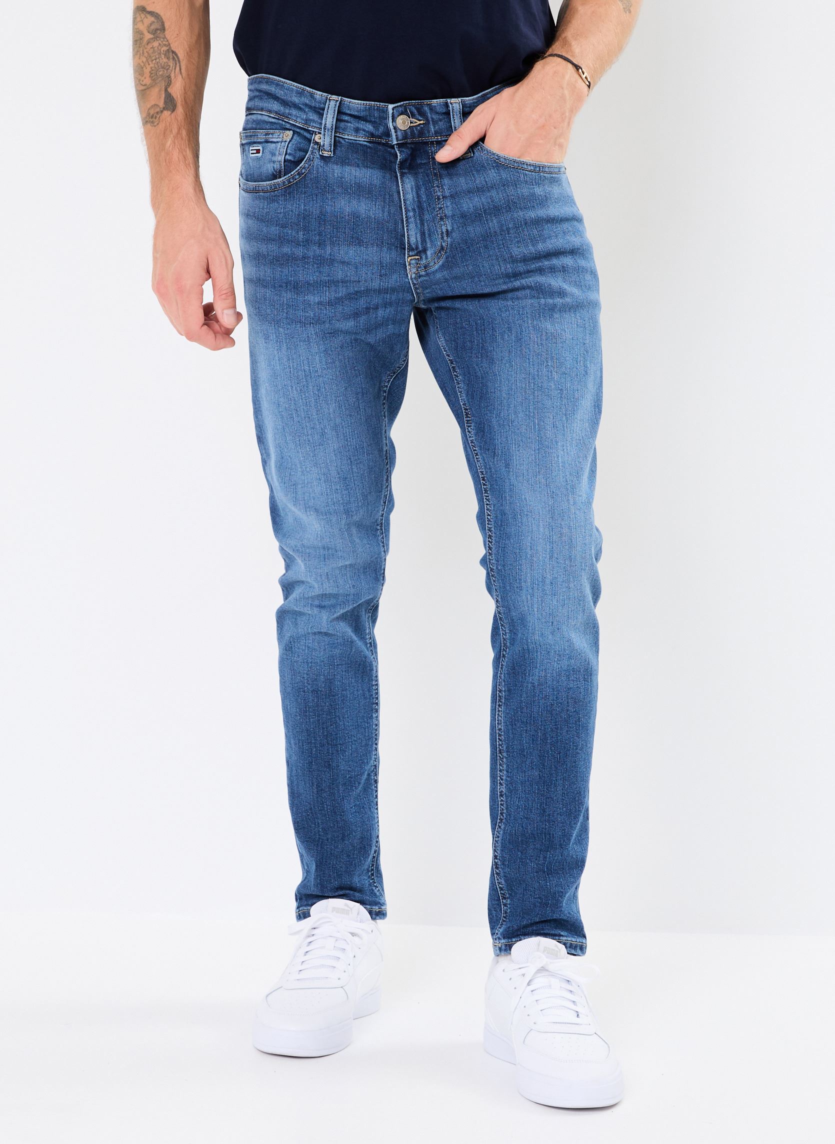 Jeans Austin Slim Tprd Dh0 DM0DM21053 heren blauw Tommy Jeans Jeans Austin Slim Tprd Dh0 DM0DM21053 heren blauw DENIM MEDIUM