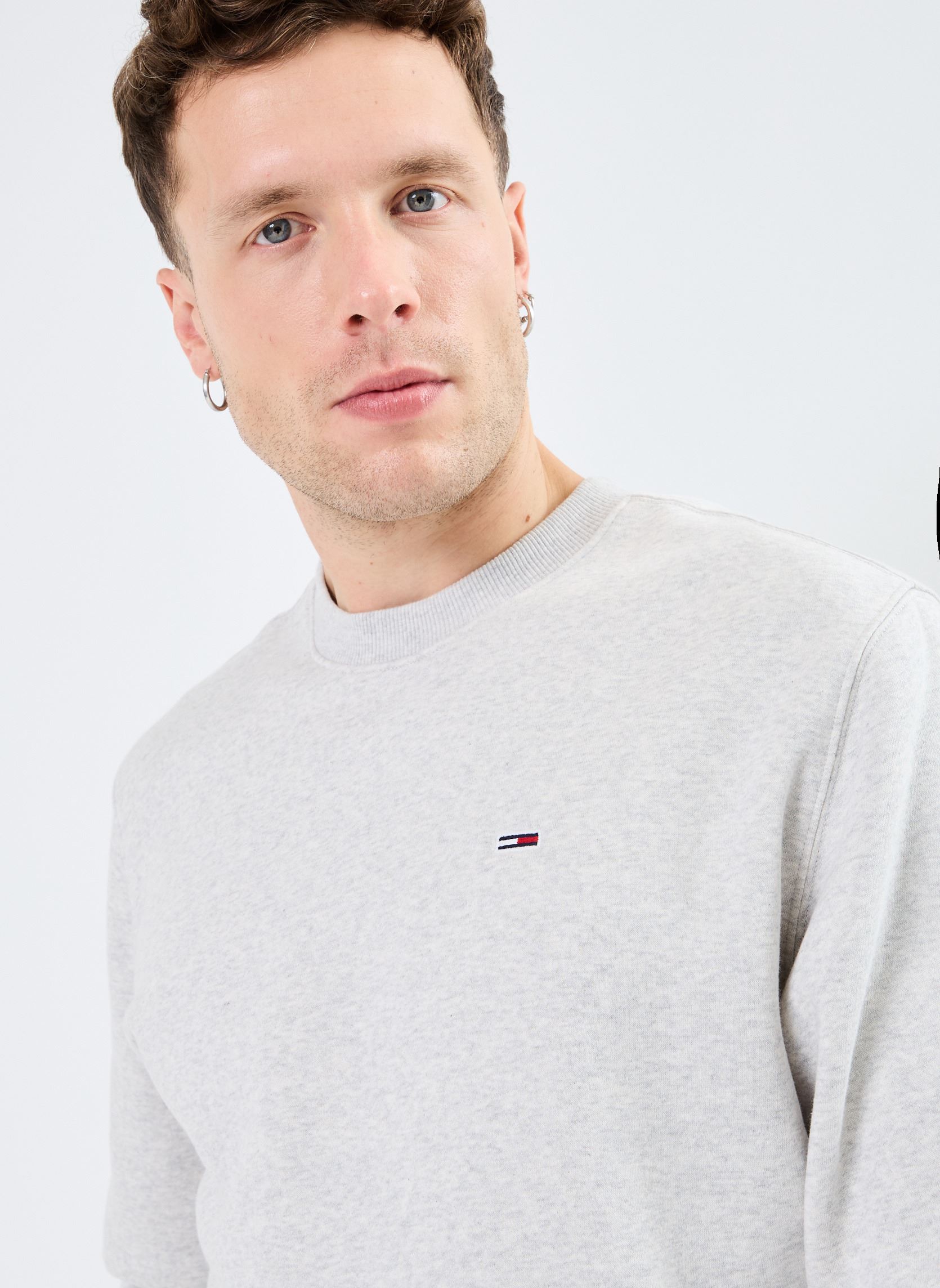 Sweatshirts Tjm Reg S Flag Fleec DM0DM20741 herren grau Tommy Jeans Sweatshirts Tjm Reg S Flag Fleec DM0DM20741 herren grau SILVER GREY HTR