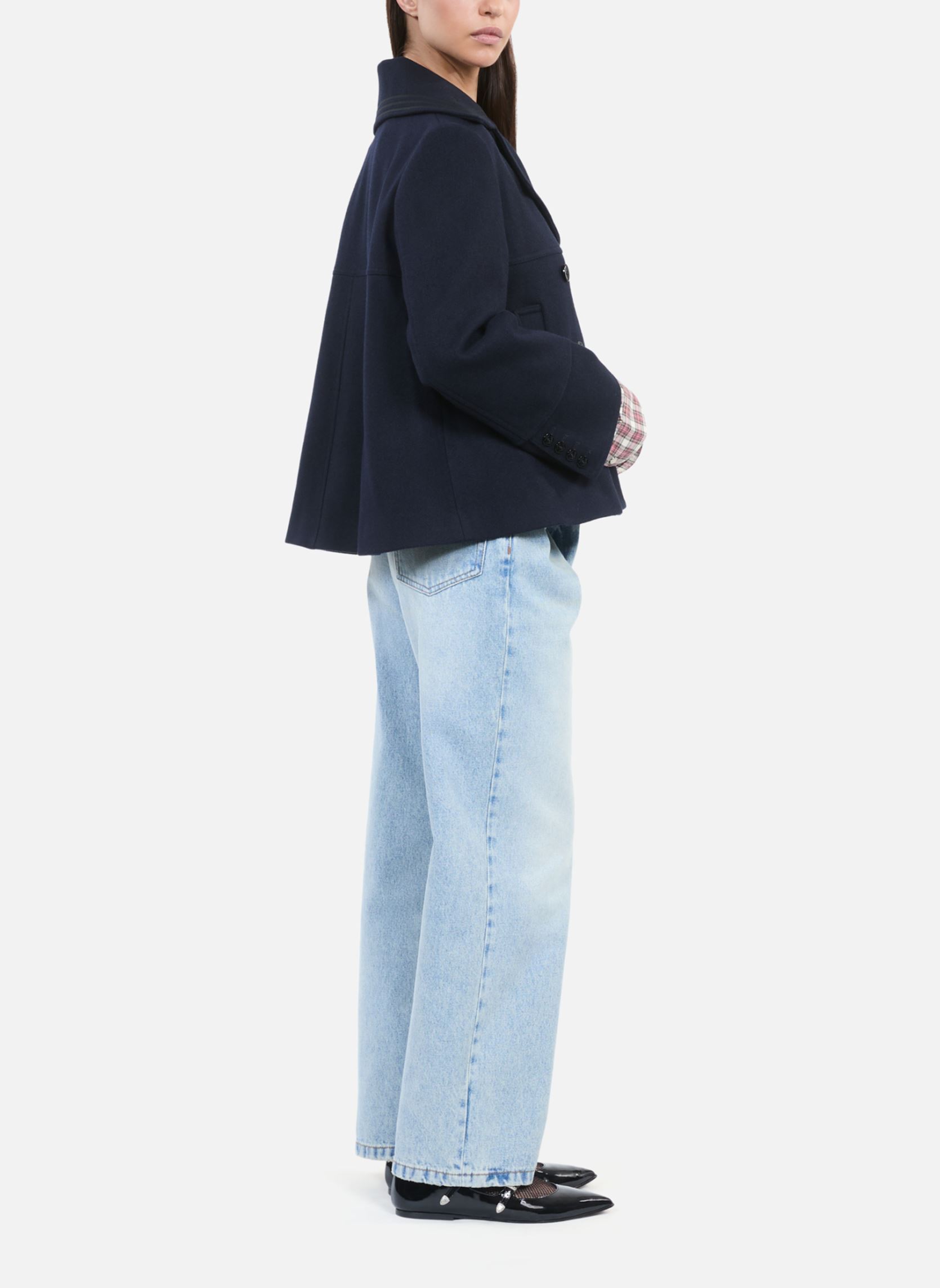 Manteaux FMAN29001K femme bleu The Kooples Manteaux FMAN29001K femme bleu NAV03