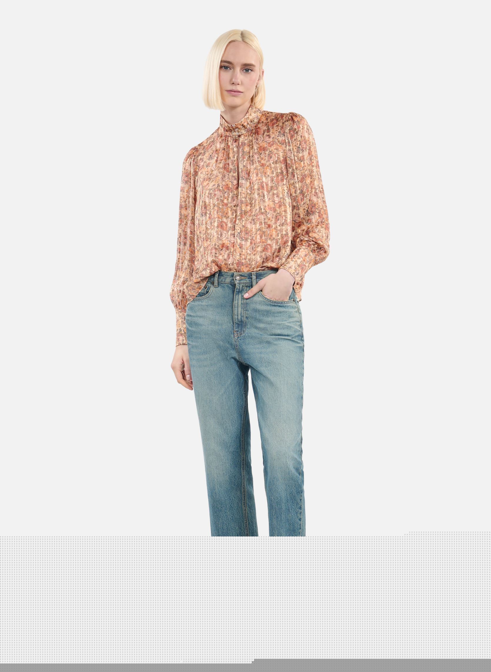 Bluse a maniche lunghe FTOP29041K donna marrone The Kooples Bluse a maniche lunghe FTOP29041K donna marrone CAM04