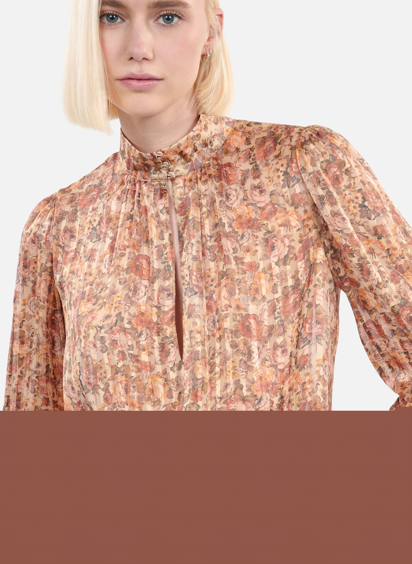 Bluse a maniche lunghe FTOP29041K donna marrone The Kooples Bluse a maniche lunghe FTOP29041K donna marrone CAM04