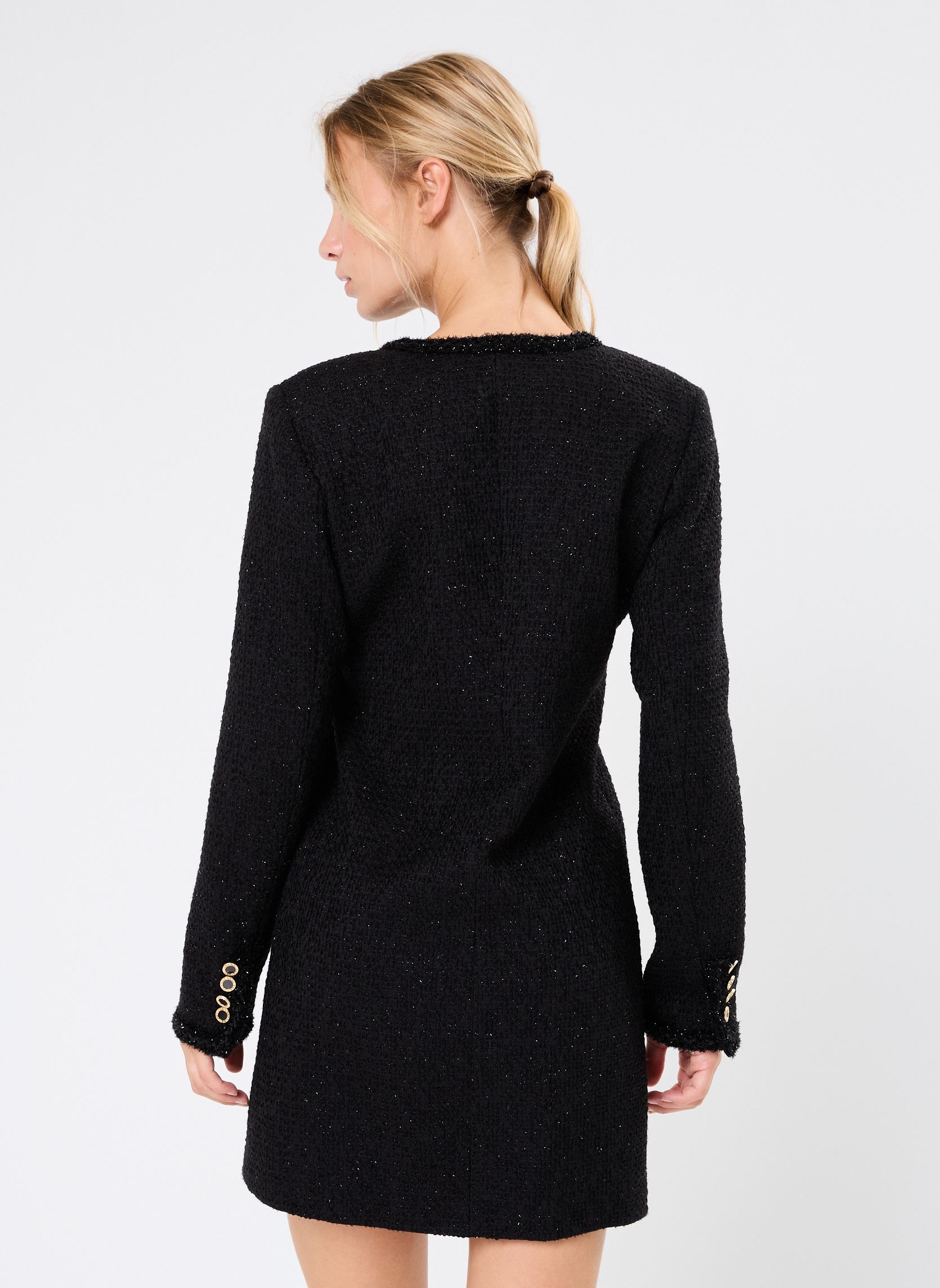 Robes FROB29103K femme noir The Kooples Robes FROB29103K femme noir BLA01