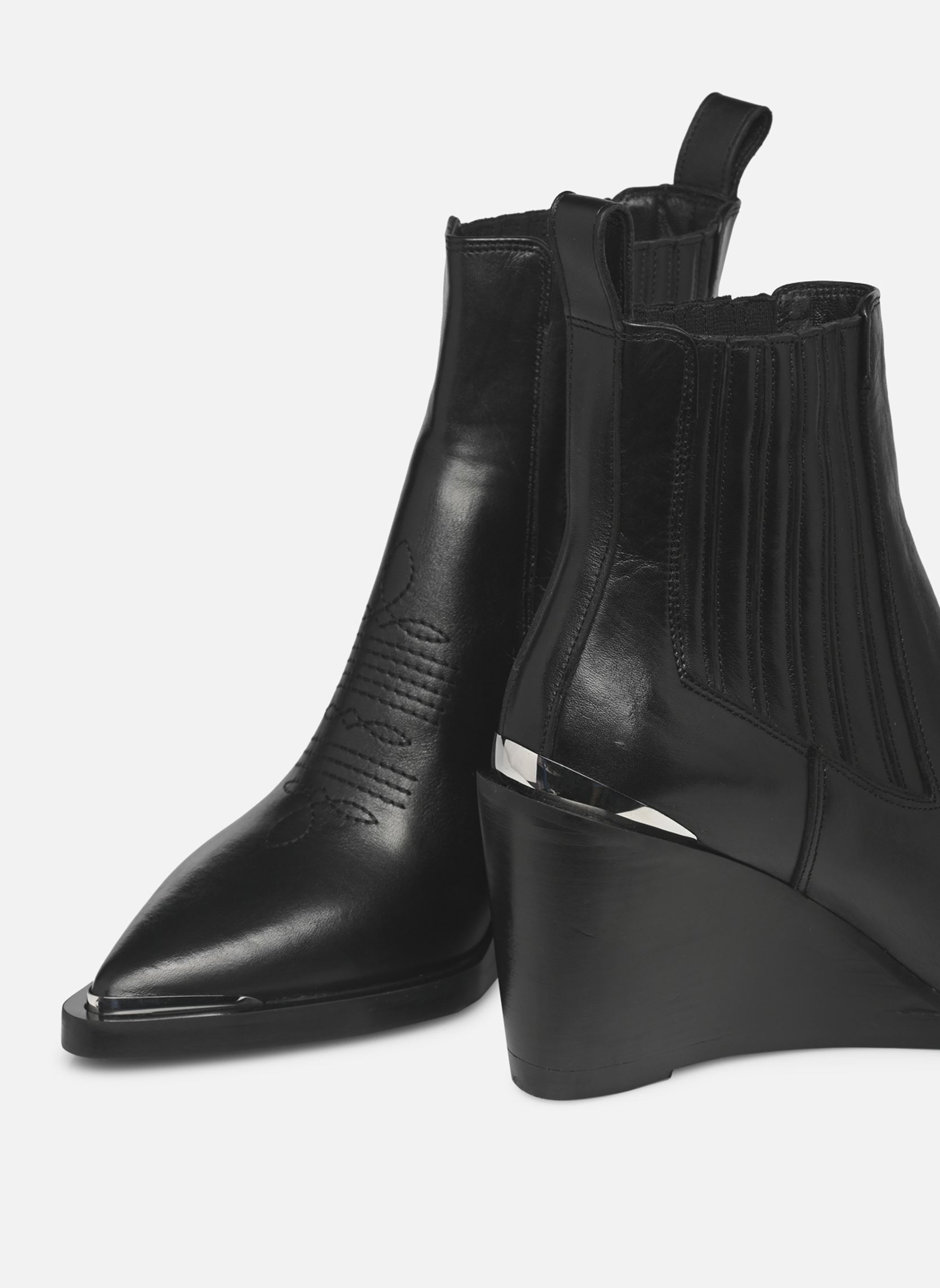 Cowboy-Stiefeletten AFCH29014K damen schwarz The Kooples Cowboy-Stiefeletten AFCH29014K damen schwarz BLA01