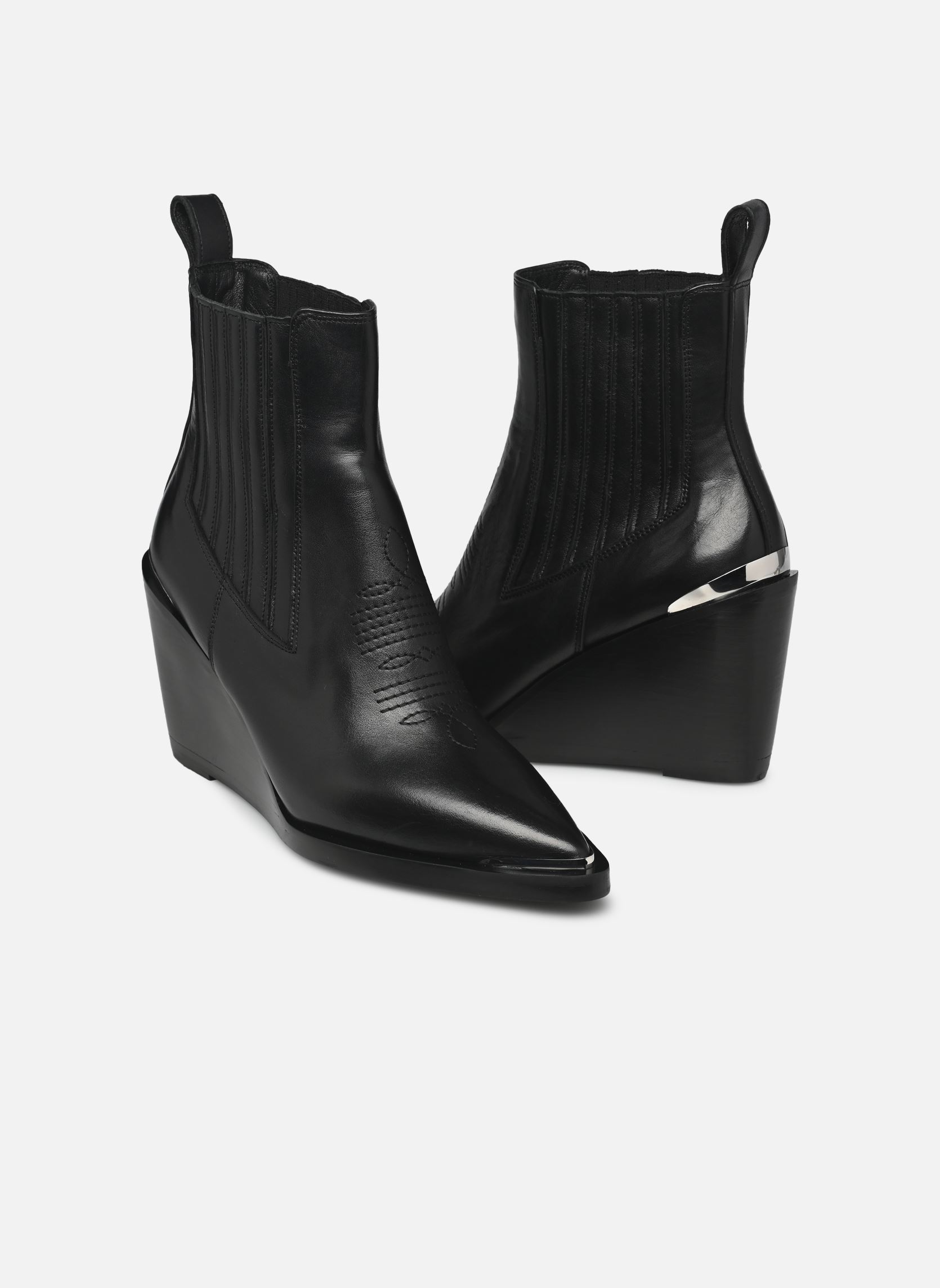 Cowboy-Stiefeletten AFCH29014K damen schwarz The Kooples Cowboy-Stiefeletten AFCH29014K damen schwarz BLA01