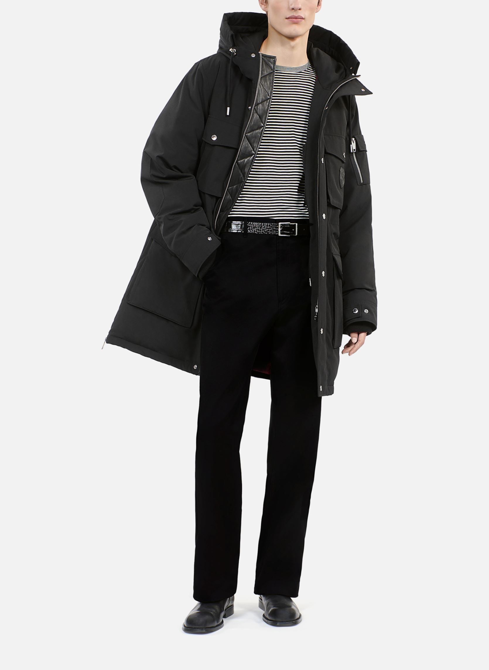 Parkas HPAR29001K homme noir The Kooples Parkas HPAR29001K homme noir BLA01