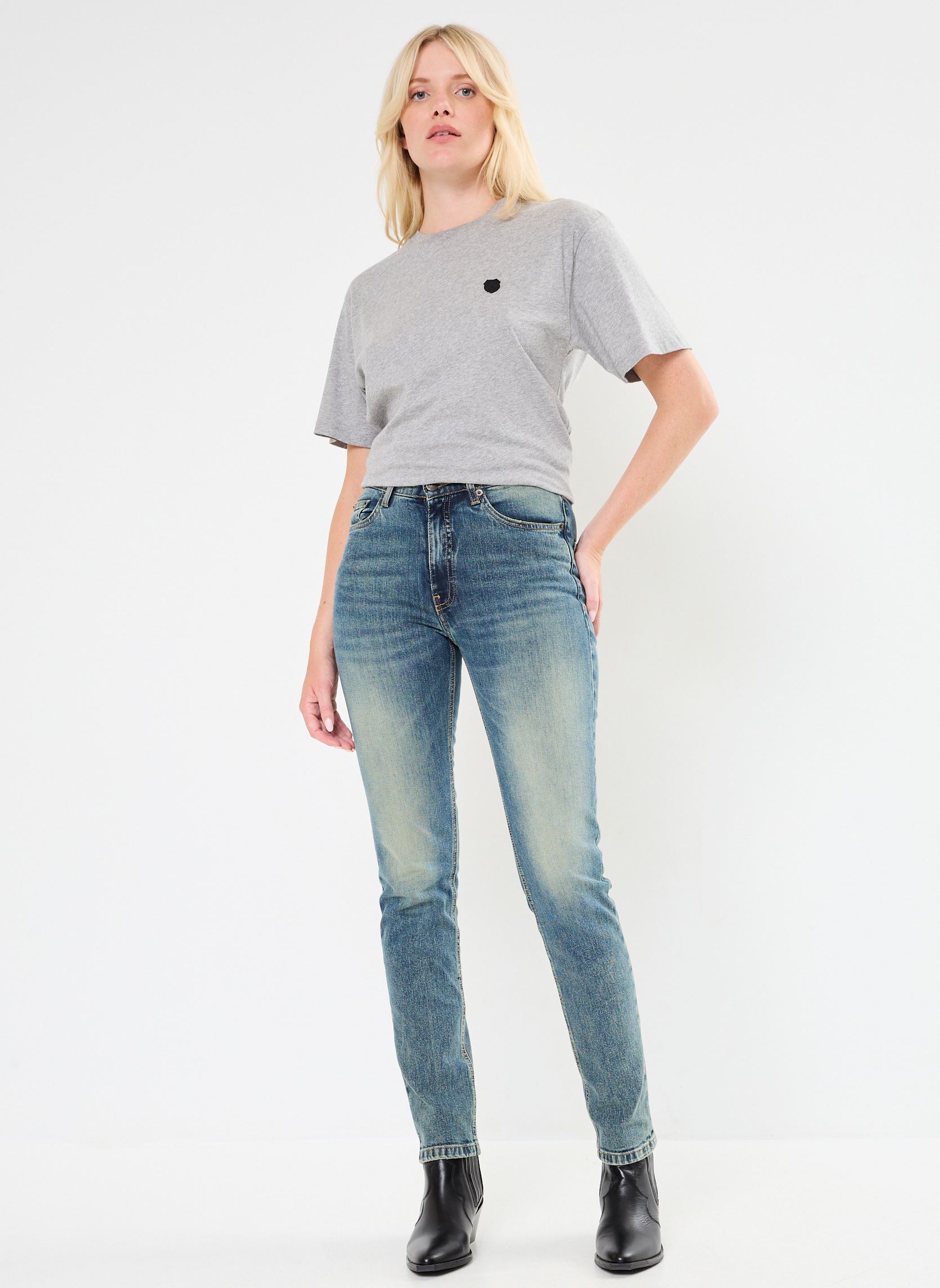 Jeans slim et skinny FJEA29002J femme bleu The Kooples Jeans slim et skinny FJEA29002J femme bleu BLU06