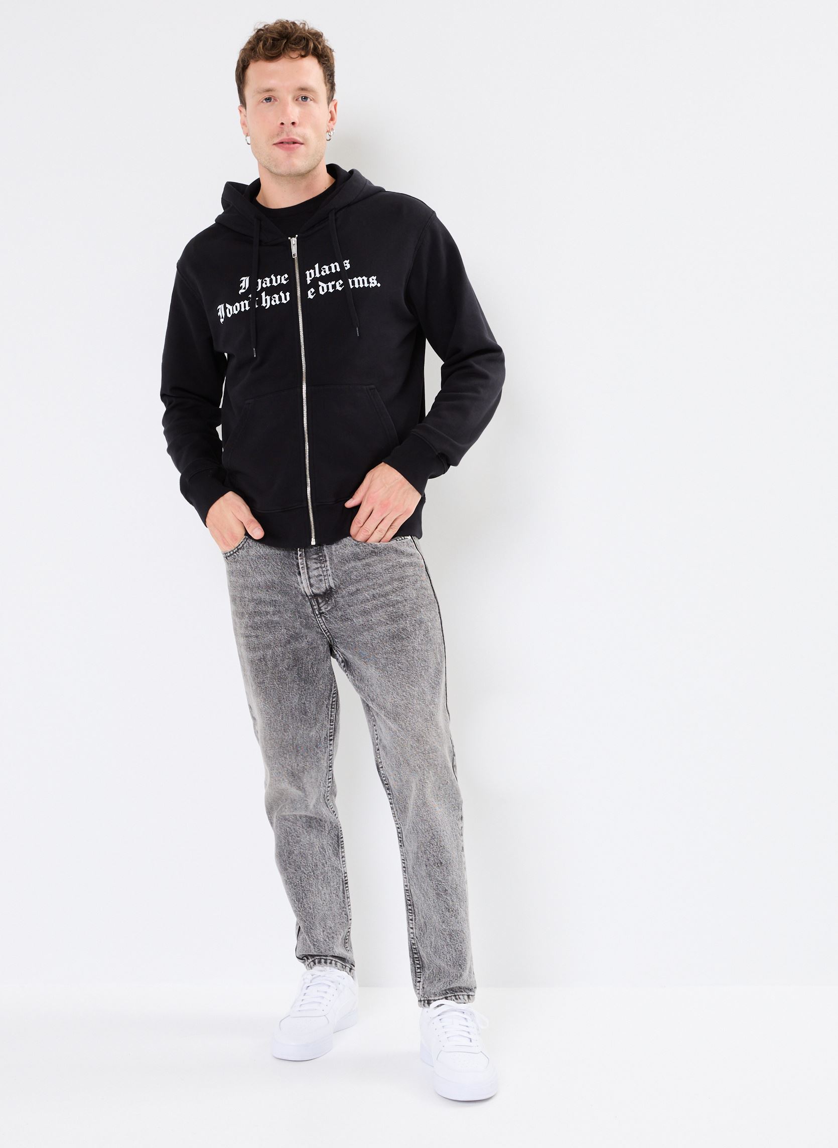 Sweats zippés HSWE29028K homme noir The Kooples Sweats zippés HSWE29028K homme noir BLA55