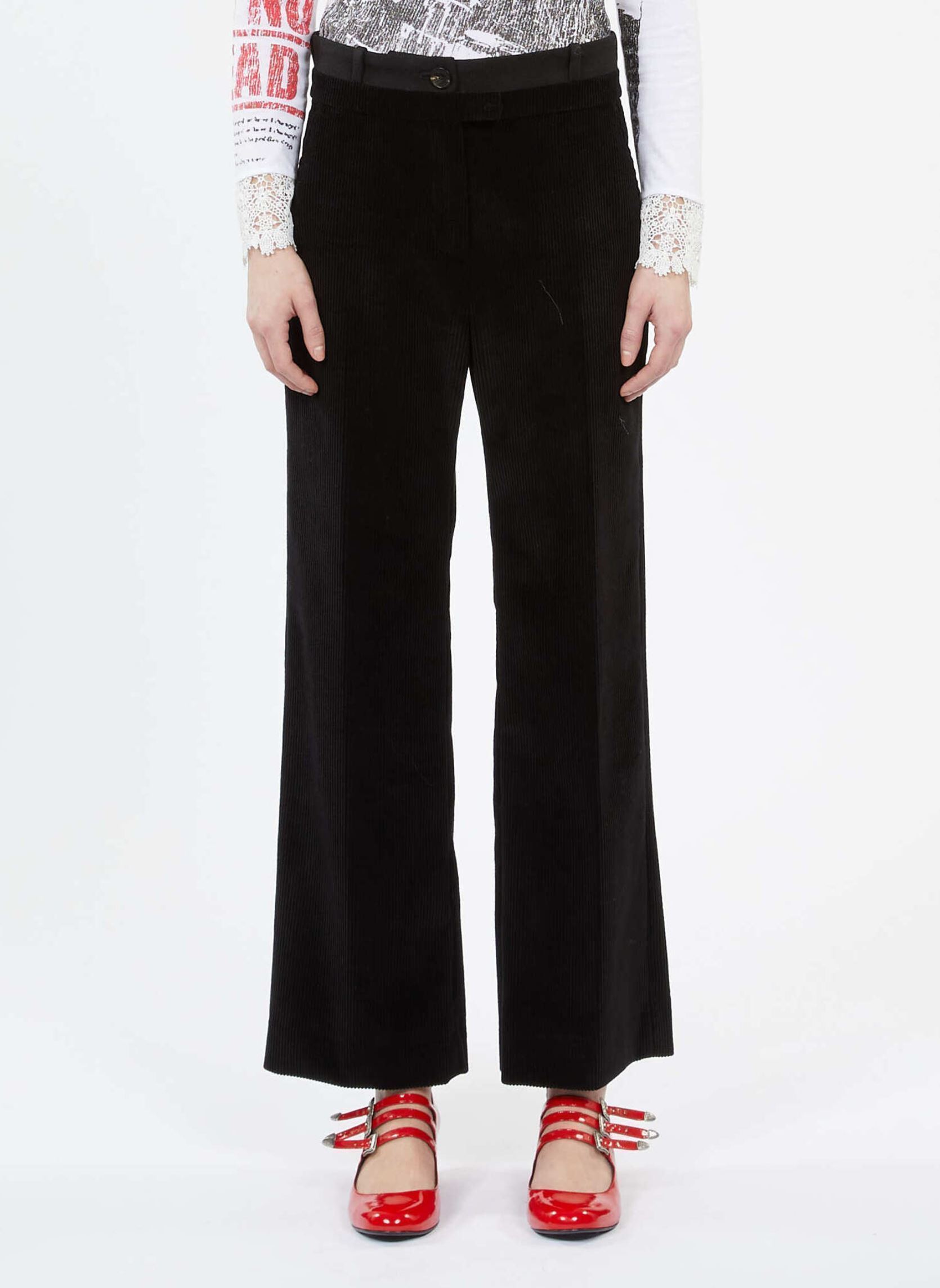 Pantalons droit FPAN29050K femme noir The Kooples Pantalons droit FPAN29050K femme noir BLA01