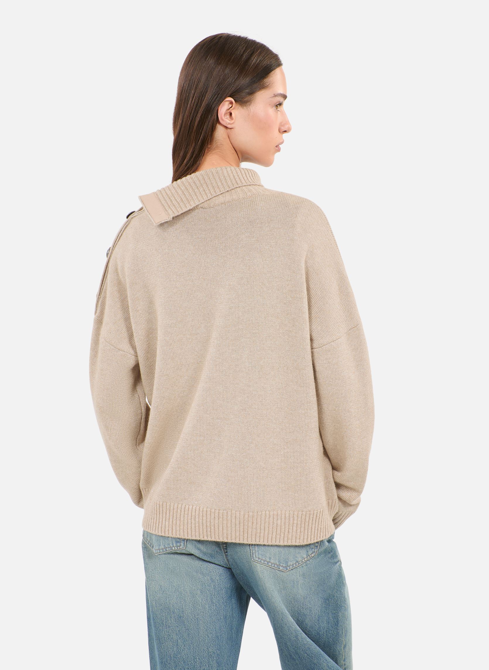 Pulls FPUL29100K femme beige The Kooples Pulls FPUL29100K femme beige CAM01