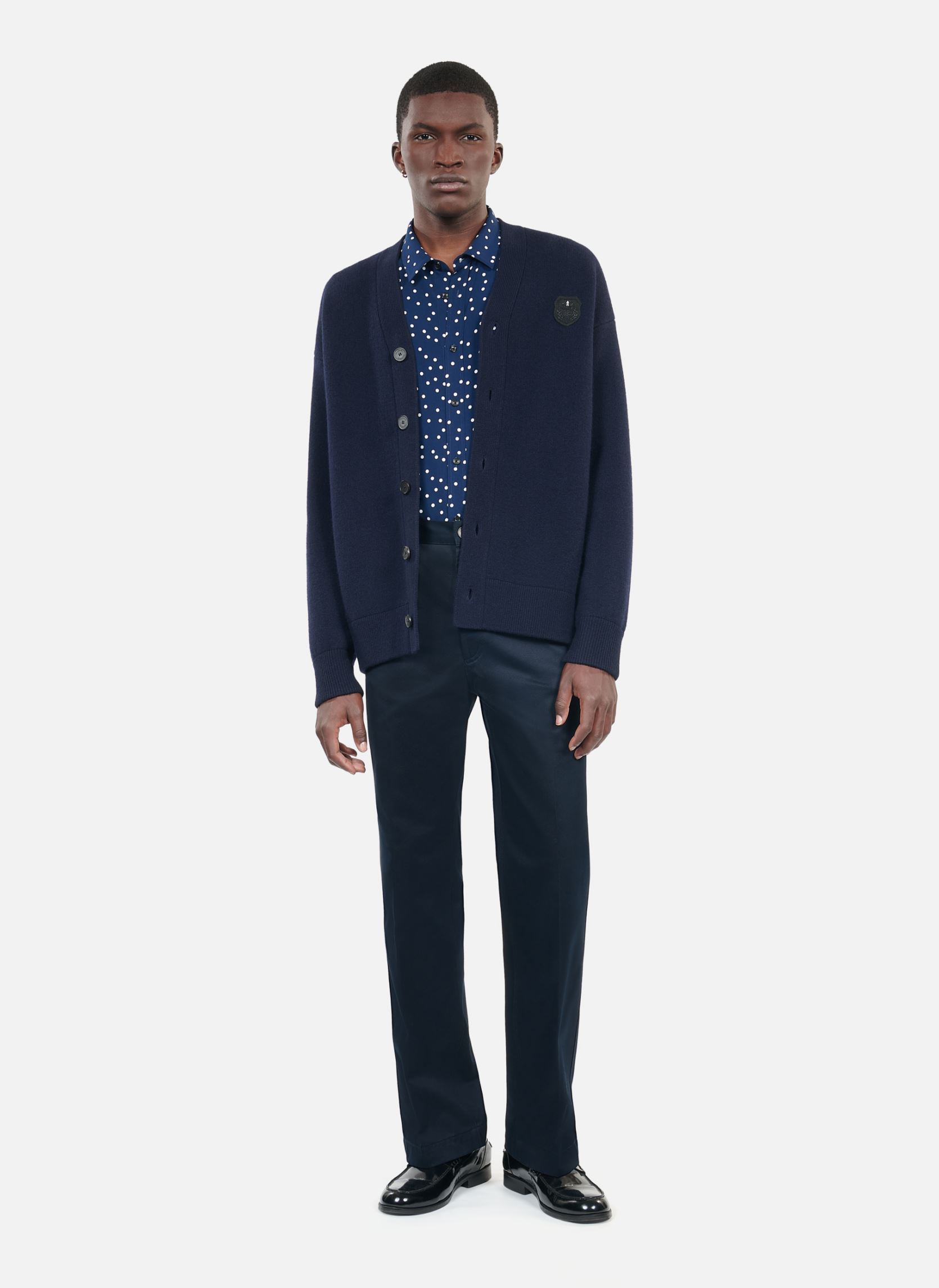 Strickjacken und Westen HCAR29008K herren blau The Kooples Strickjacken und Westen HCAR29008K herren blau NAV01
