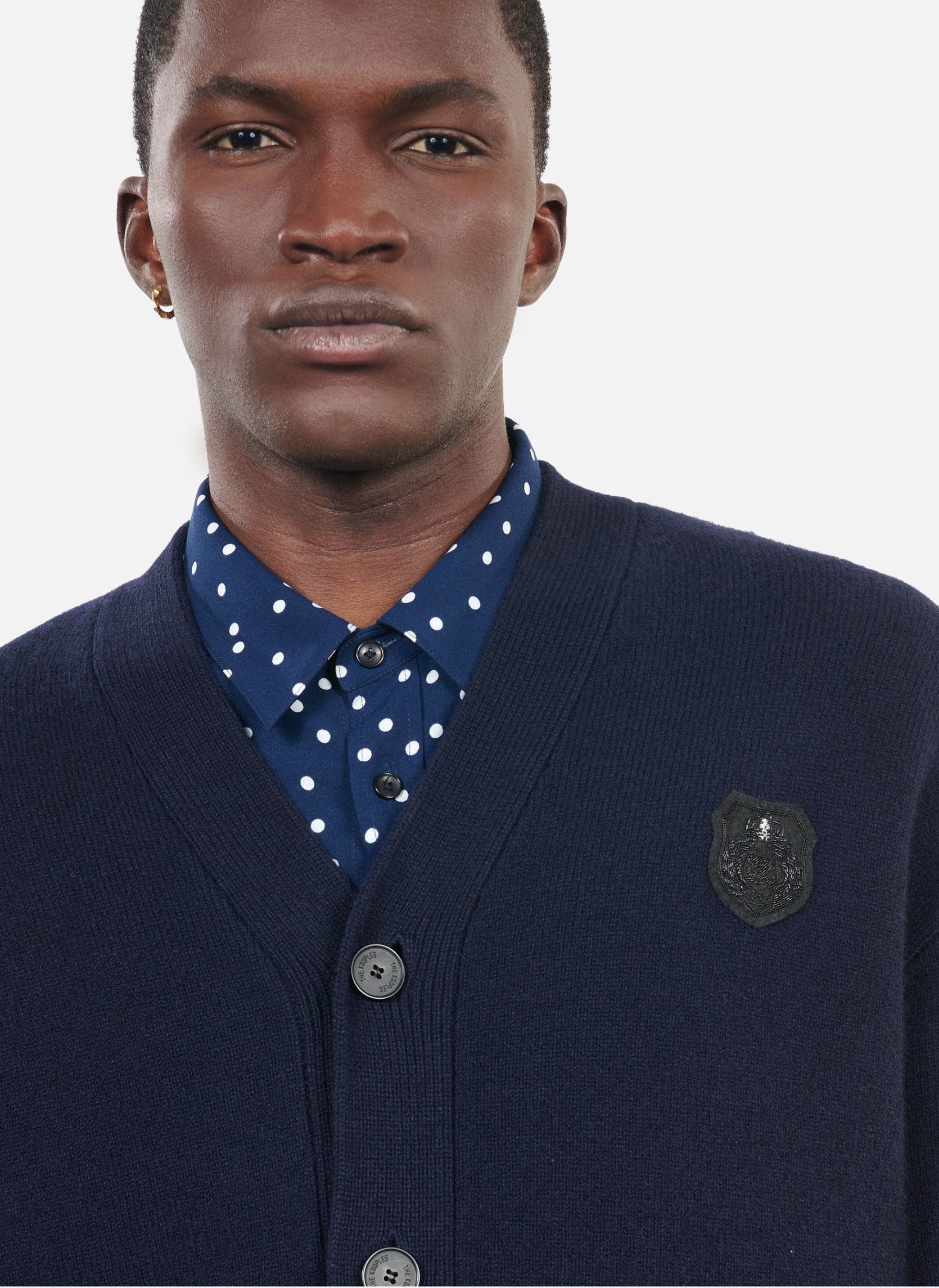 Strickjacken und Westen HCAR29008K herren blau The Kooples Strickjacken und Westen HCAR29008K herren blau NAV01