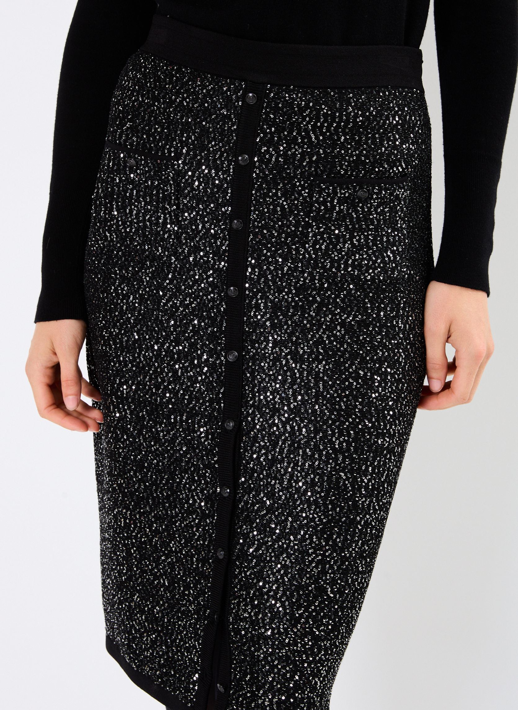 Jupes courtes FJUP29044K femme noir The Kooples Jupes courtes FJUP29044K femme noir BLA01