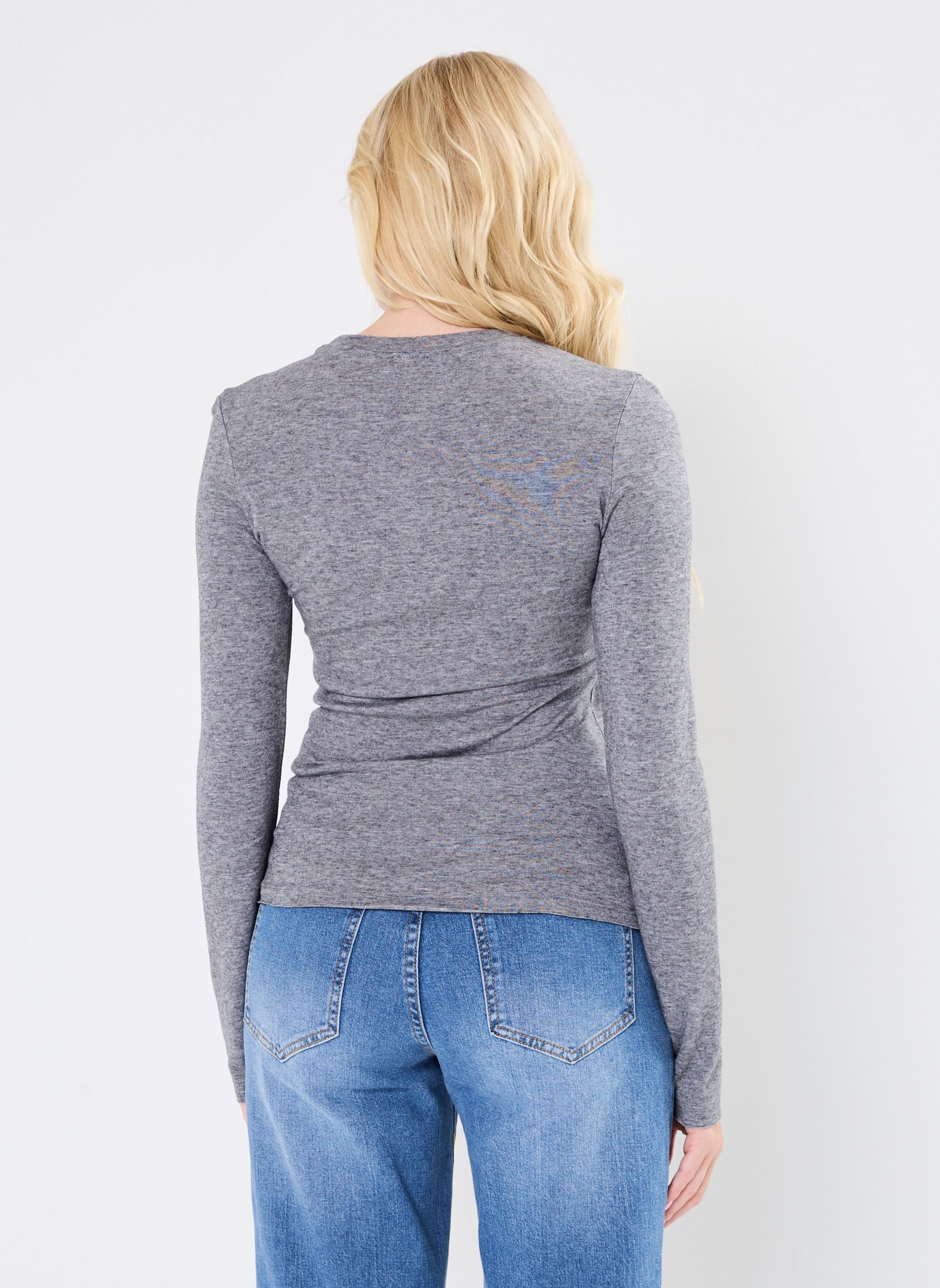 Tee-shirts manches longues FTSL29012K femme gris The Kooples Tee-shirts manches longues FTSL29012K femme gris GRY23