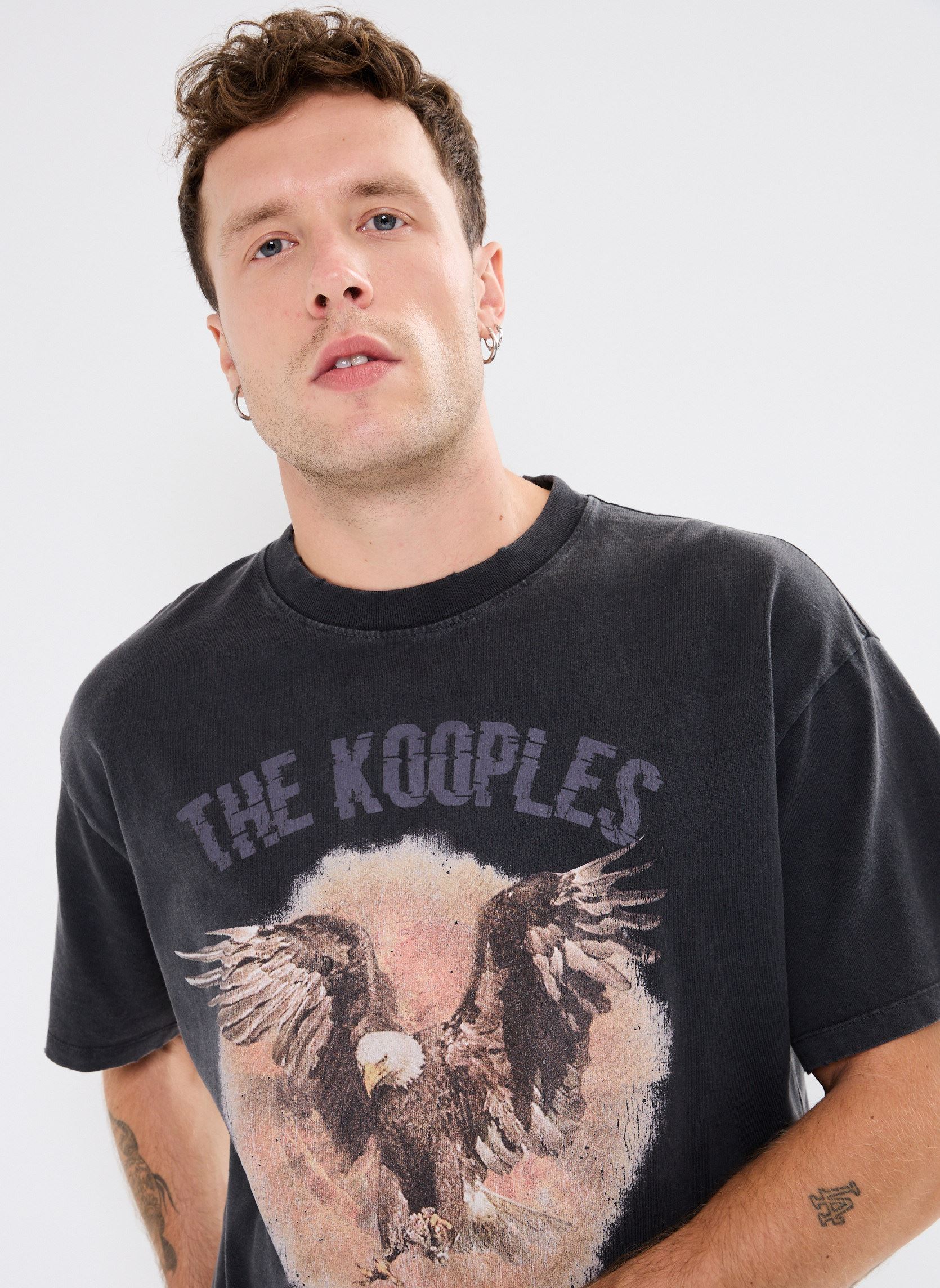 Tee-shirts manches courtes HTSC29023K homme noir The Kooples Tee-shirts manches courtes HTSC29023K homme noir BLA55