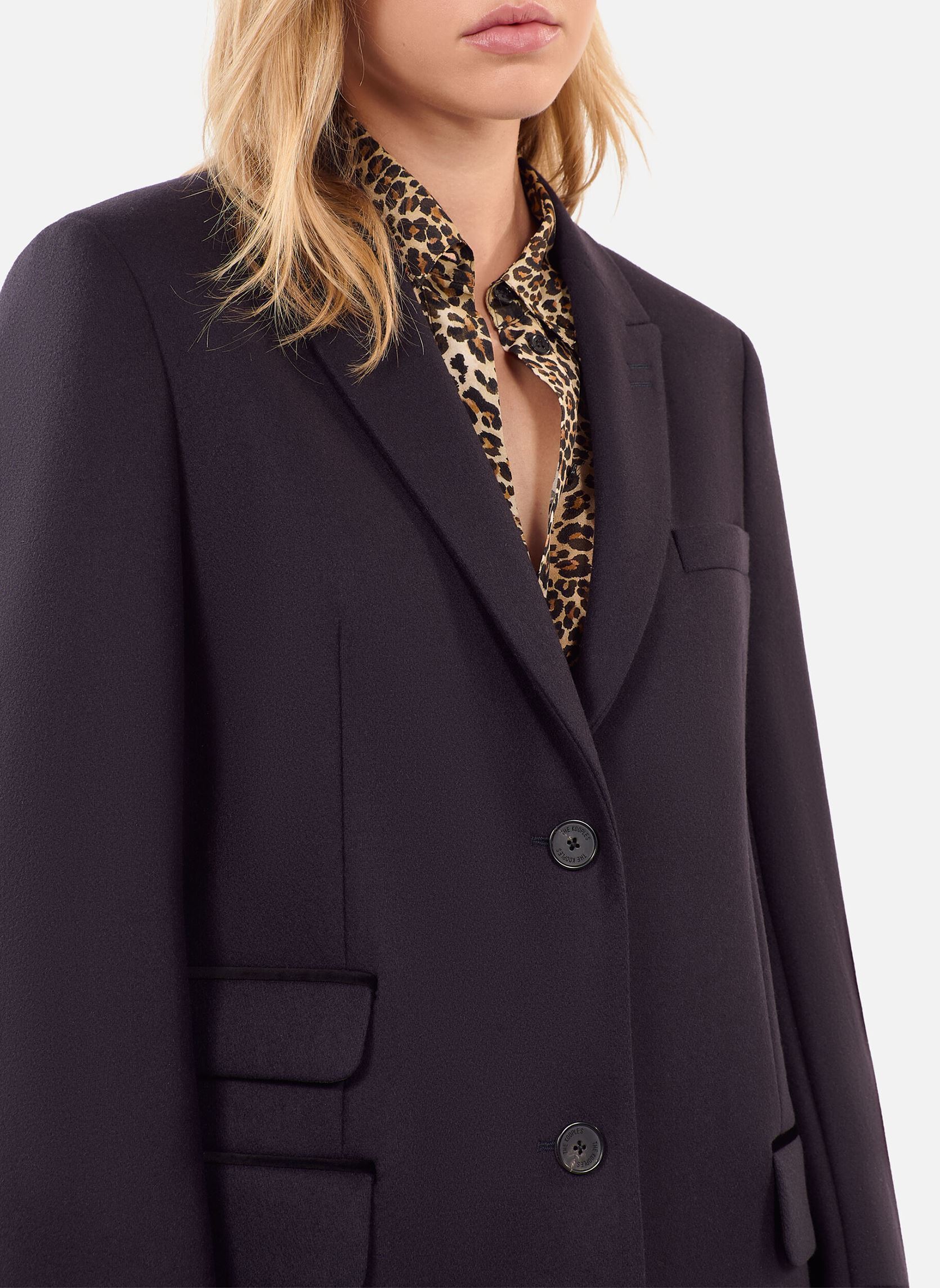 Mantels FMAN29003K dames blauw The Kooples Mantels FMAN29003K dames blauw Nav01