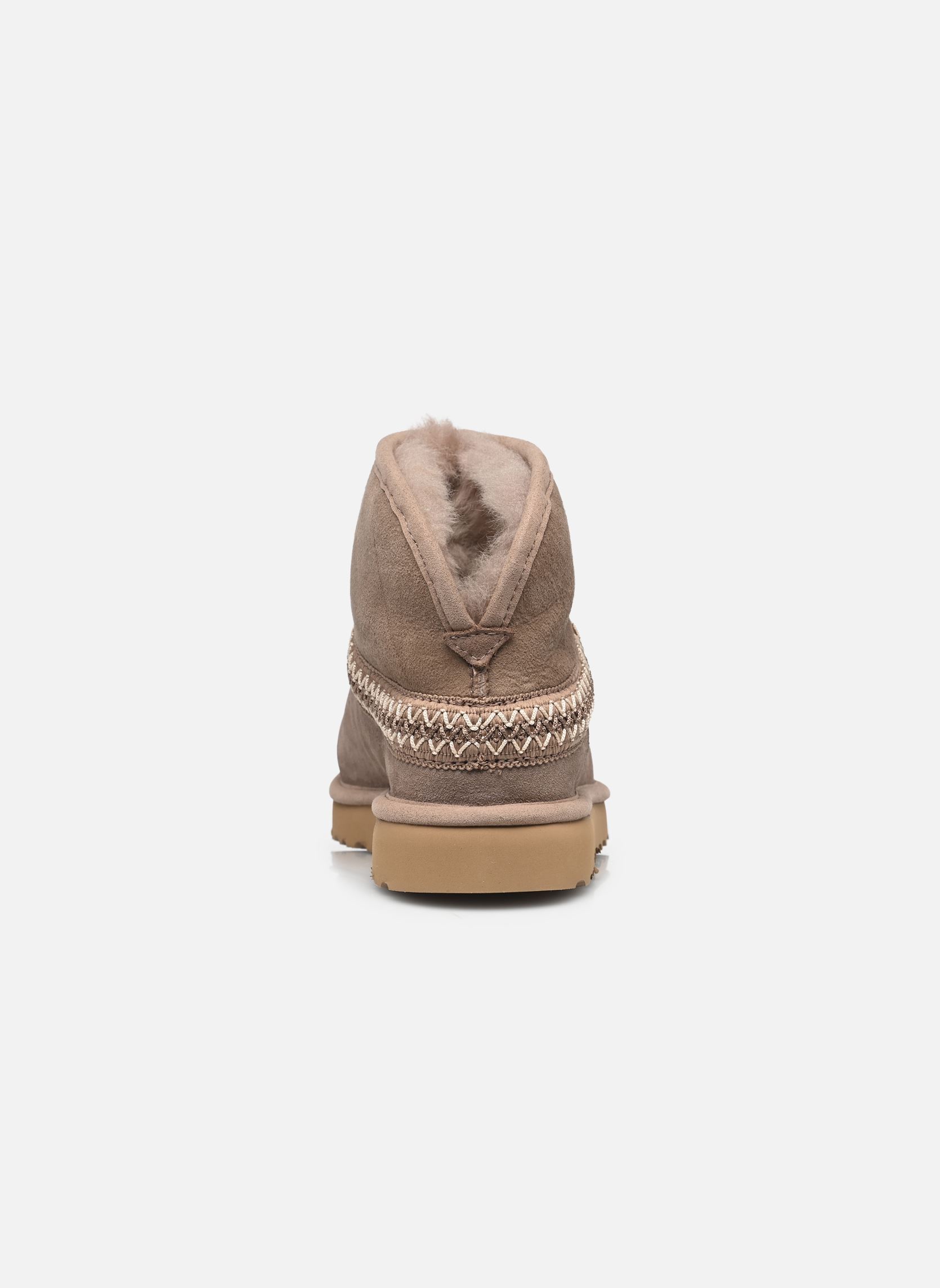 Gefütterte Stiefeletten W CLASSIC MINI CRESCENT damen braun UGG Gefütterte Stiefeletten W CLASSIC MINI CRESCENT damen braun CARIBOU