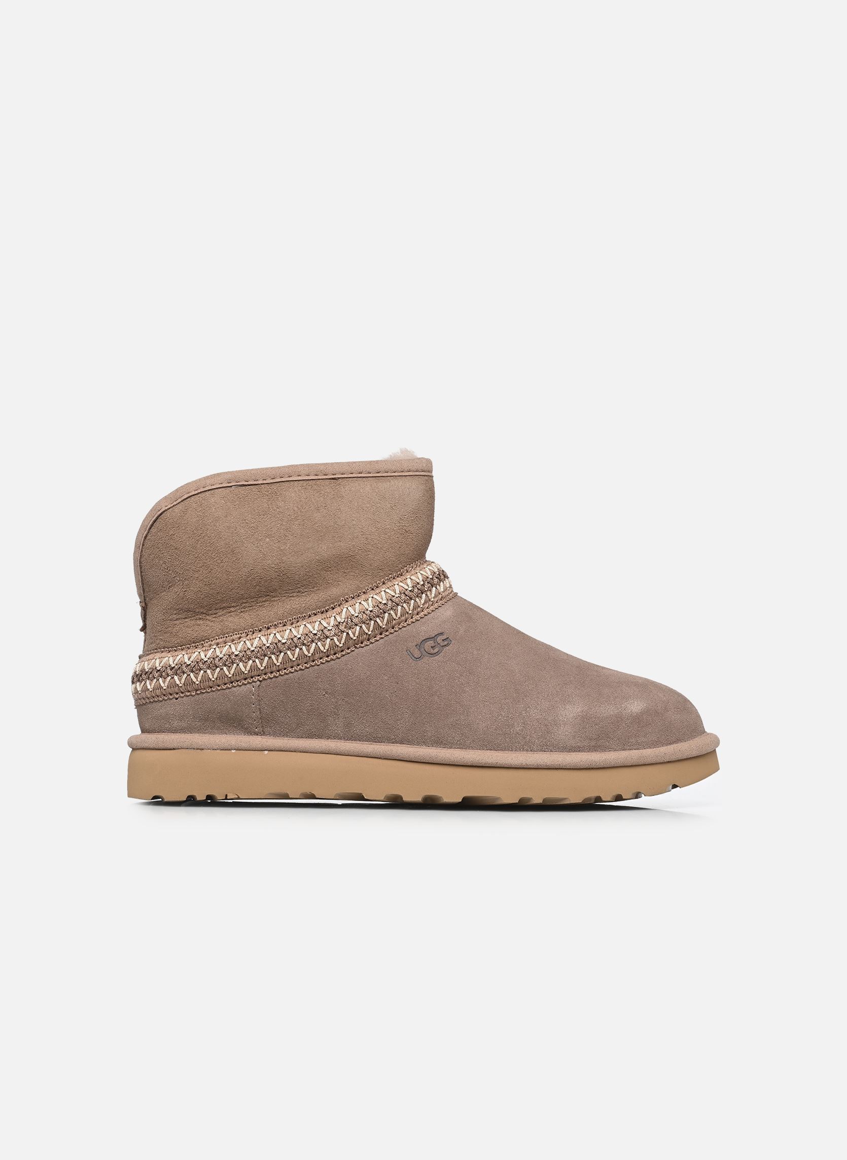 Gefütterte Stiefeletten W CLASSIC MINI CRESCENT damen braun UGG Gefütterte Stiefeletten W CLASSIC MINI CRESCENT damen braun CARIBOU