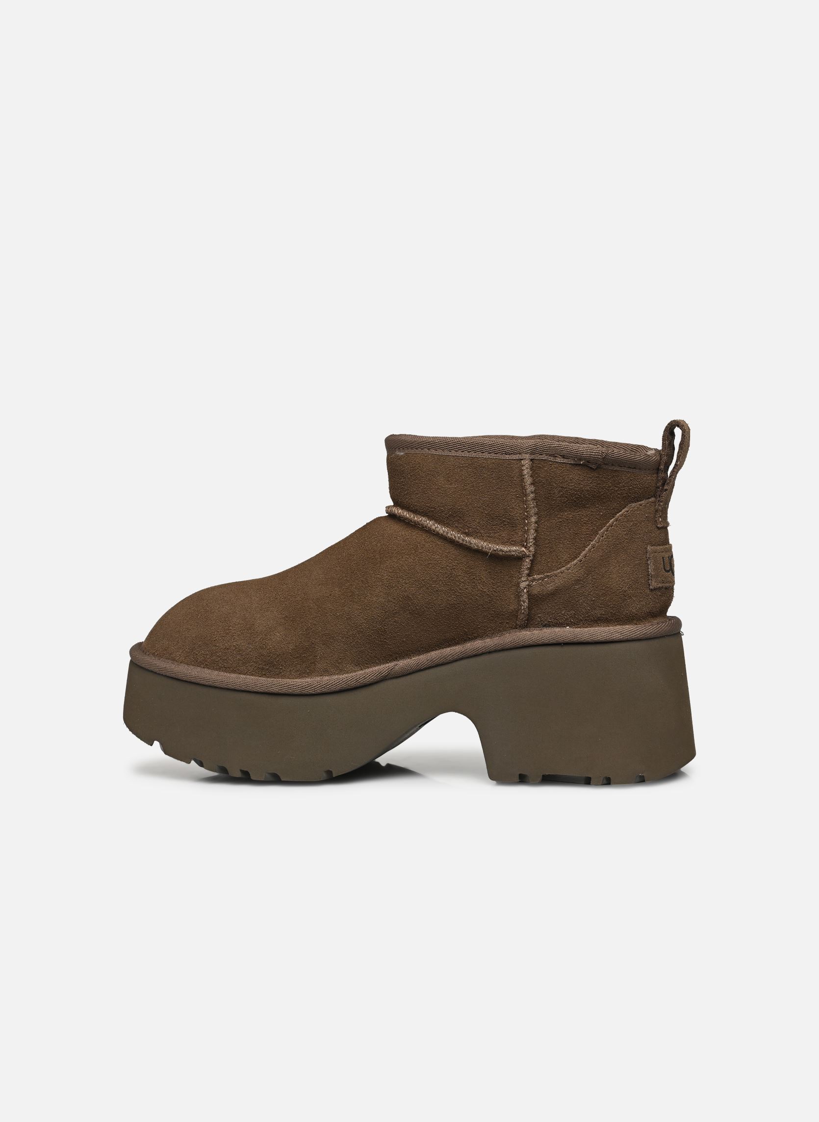 Gefütterte Stiefeletten W CLASSIC ULTRA MINI NEW HEIGHTS damen braun UGG Gefütterte Stiefeletten W CLASSIC ULTRA MINI NEW HEIGHTS damen braun HICKORY