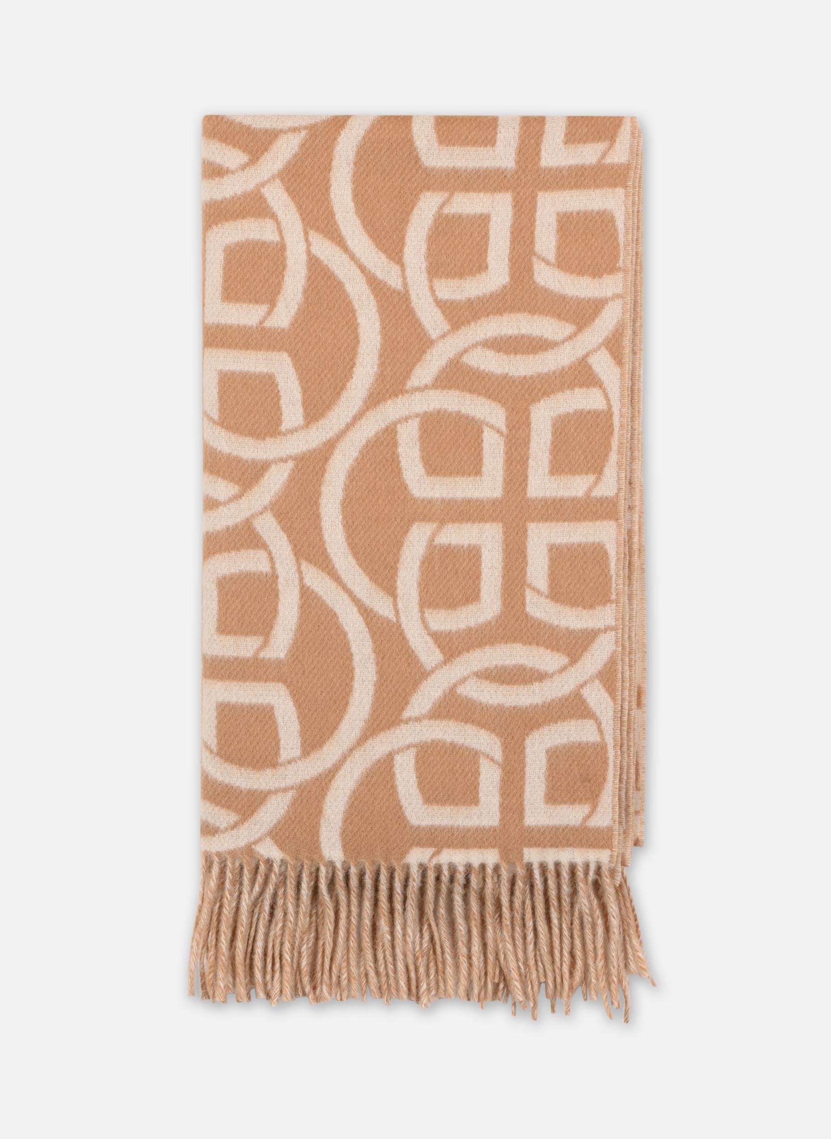 Sjaals G Pattern Wool Scarf dames beige GANT Sjaals G Pattern Wool Scarf dames beige BRONZE FONCE