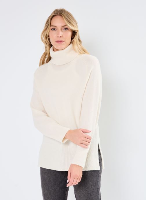 GANT Pulls Herringbone Detail Rollneck femme blanc