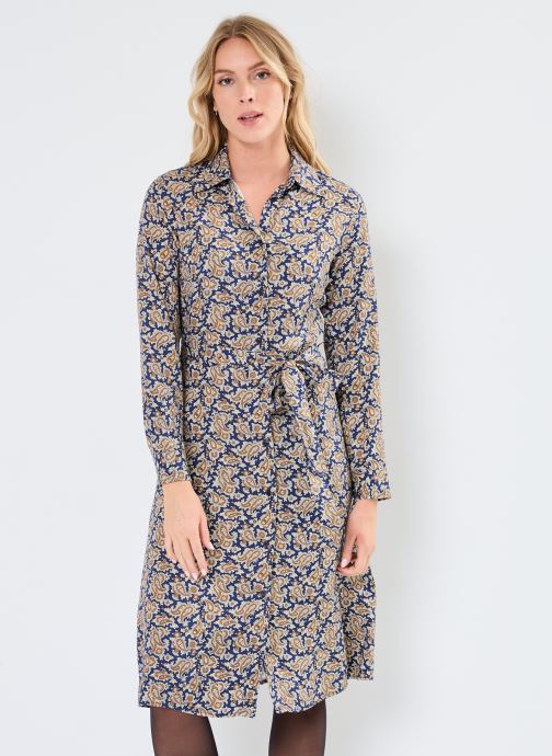 GANT Lange jurken Slim Paisley Shirt Dress dames meerkleurig
