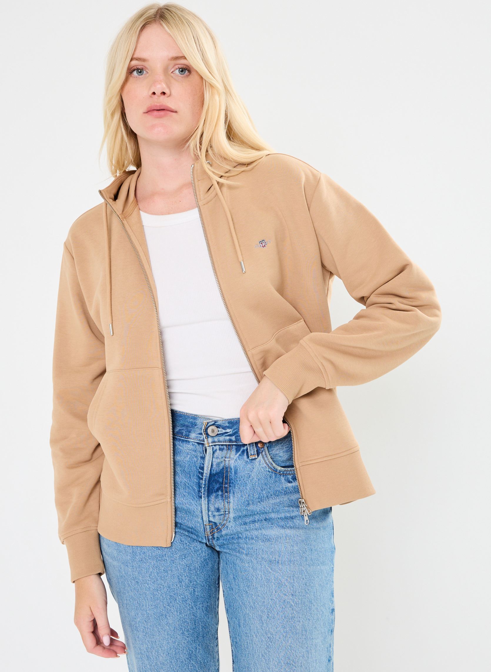 Vêtements GANT Shield Zip Hoodie pour Accessoires