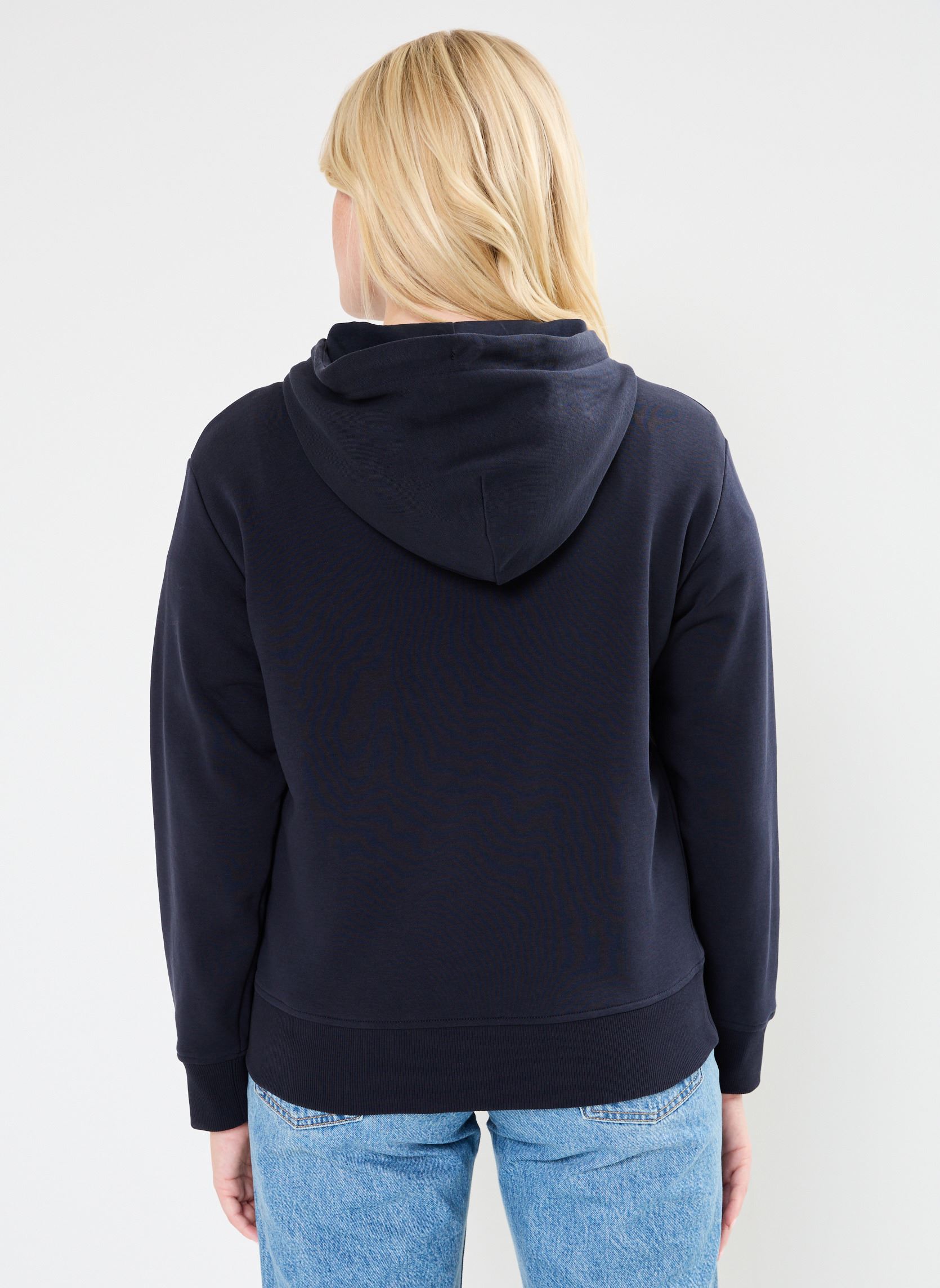 Felpe con zip Shield Zip Hoodie donna blu GANT Felpe con zip Shield Zip Hoodie donna blu BLEU NUIT