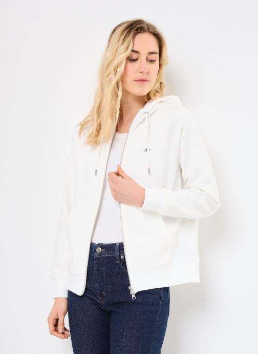 GANT Sweaters met rits Shield Zip Hoodie dames wit